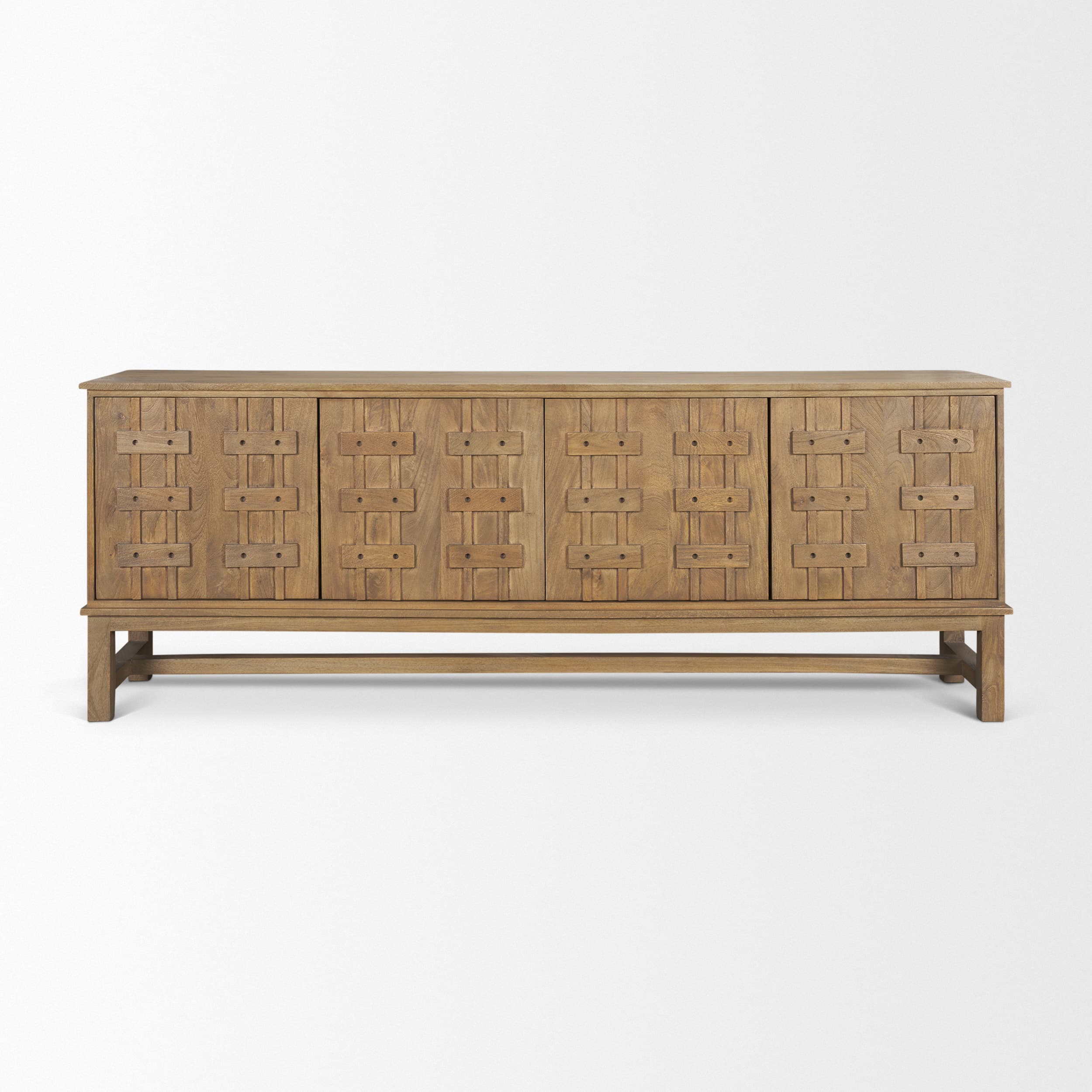 Truss Cool Brown Wood 4 Door Closed Sideboard — product photograph