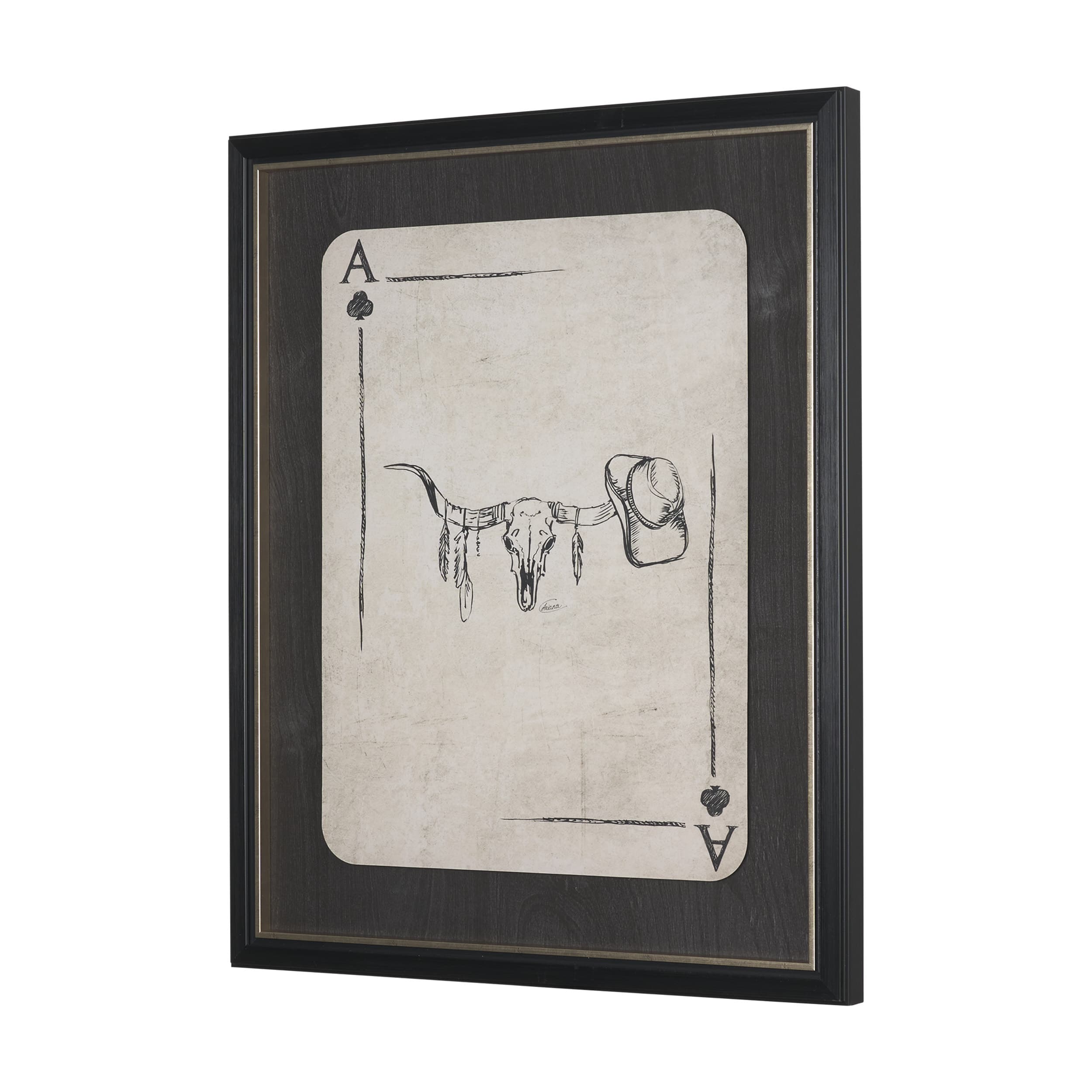 Aces Wild III by Mercana Studio Textured Framed Artwork Matted under Glass — product photograph