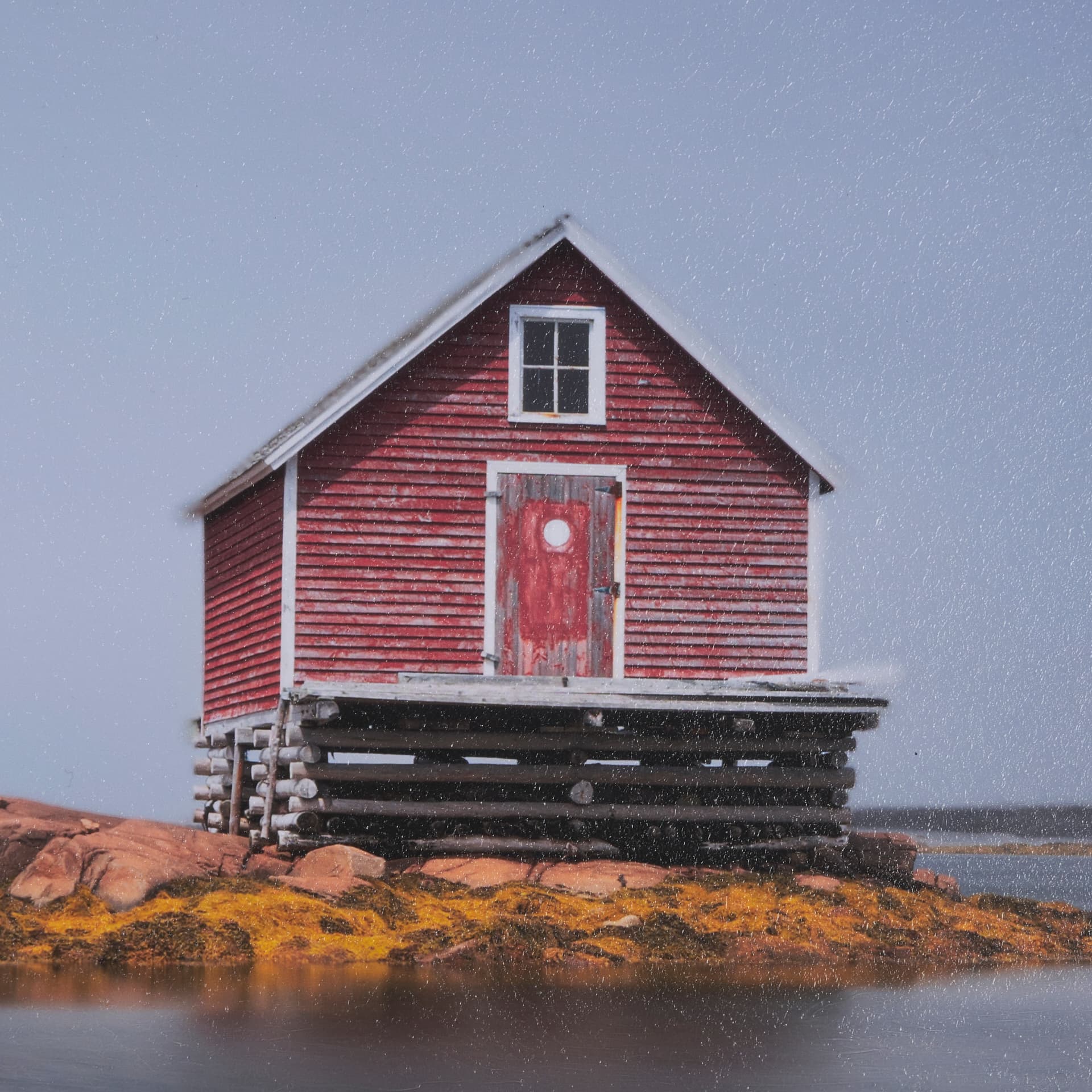 Fogo Island by Chad Mackay a Hand Embellished Framed Photo Art Print Matted under Glass — product photograph