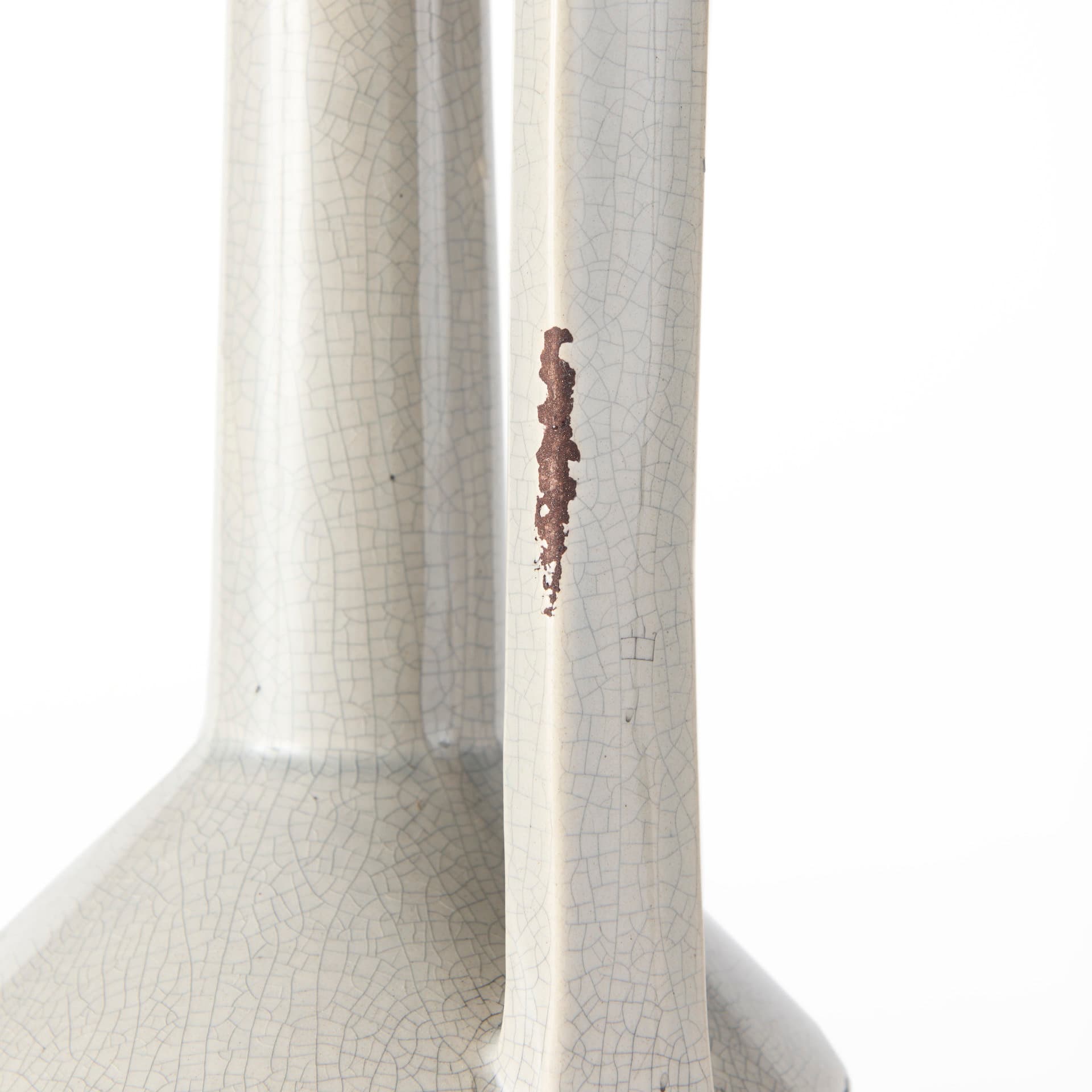 Burton 16.7H Large Two Tone Gray Ceramic Jug Vase — product photograph