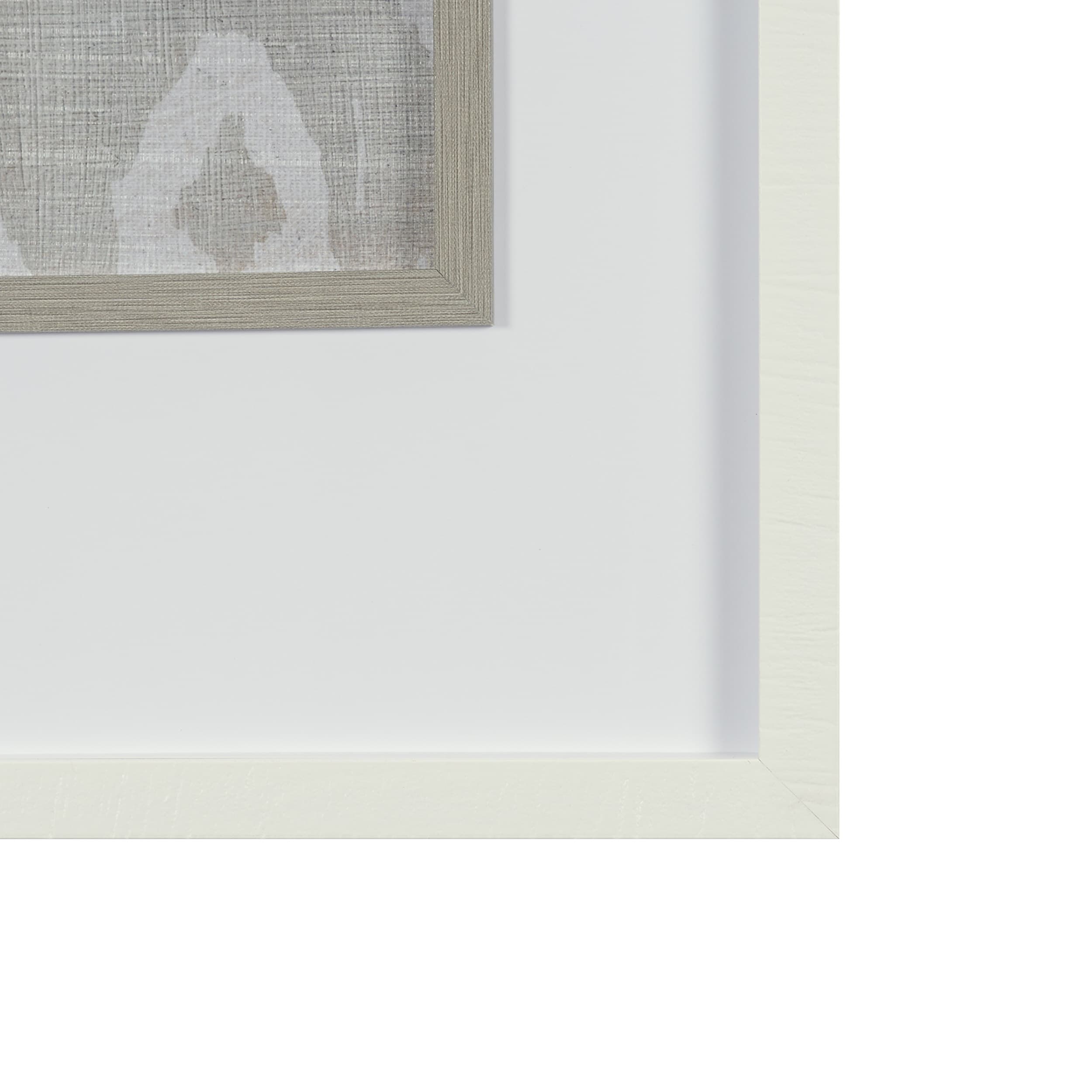 Shadow Ikat V by Chariklia Zarris a Hand Embellished Textured Framed Art Print Matted under Glass — product photograph
