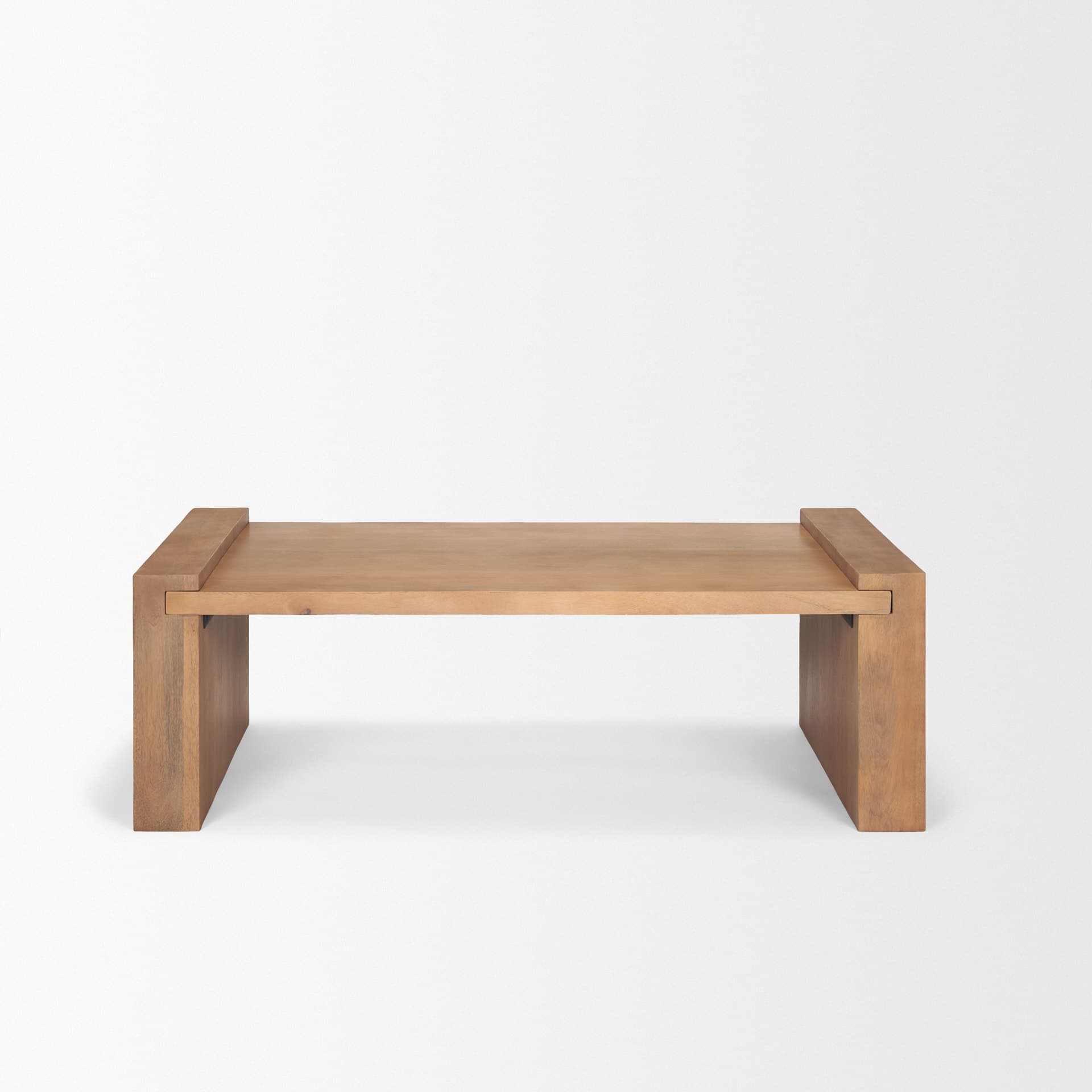 Wesson Light Brown Wood Rectangular Coffee Table — product photograph
