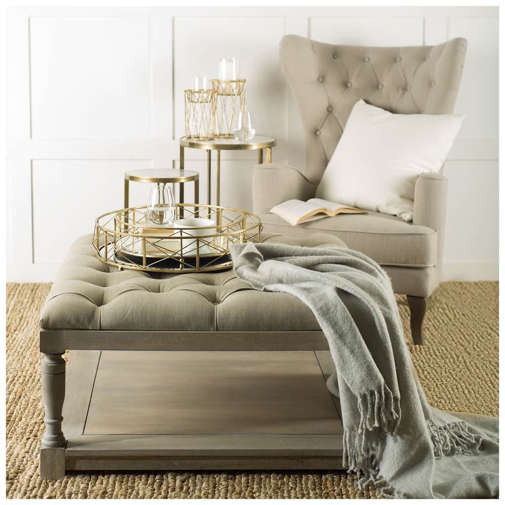 Othello I Tall Antiqued Brass Metal Table Candle Holder — in a styled room