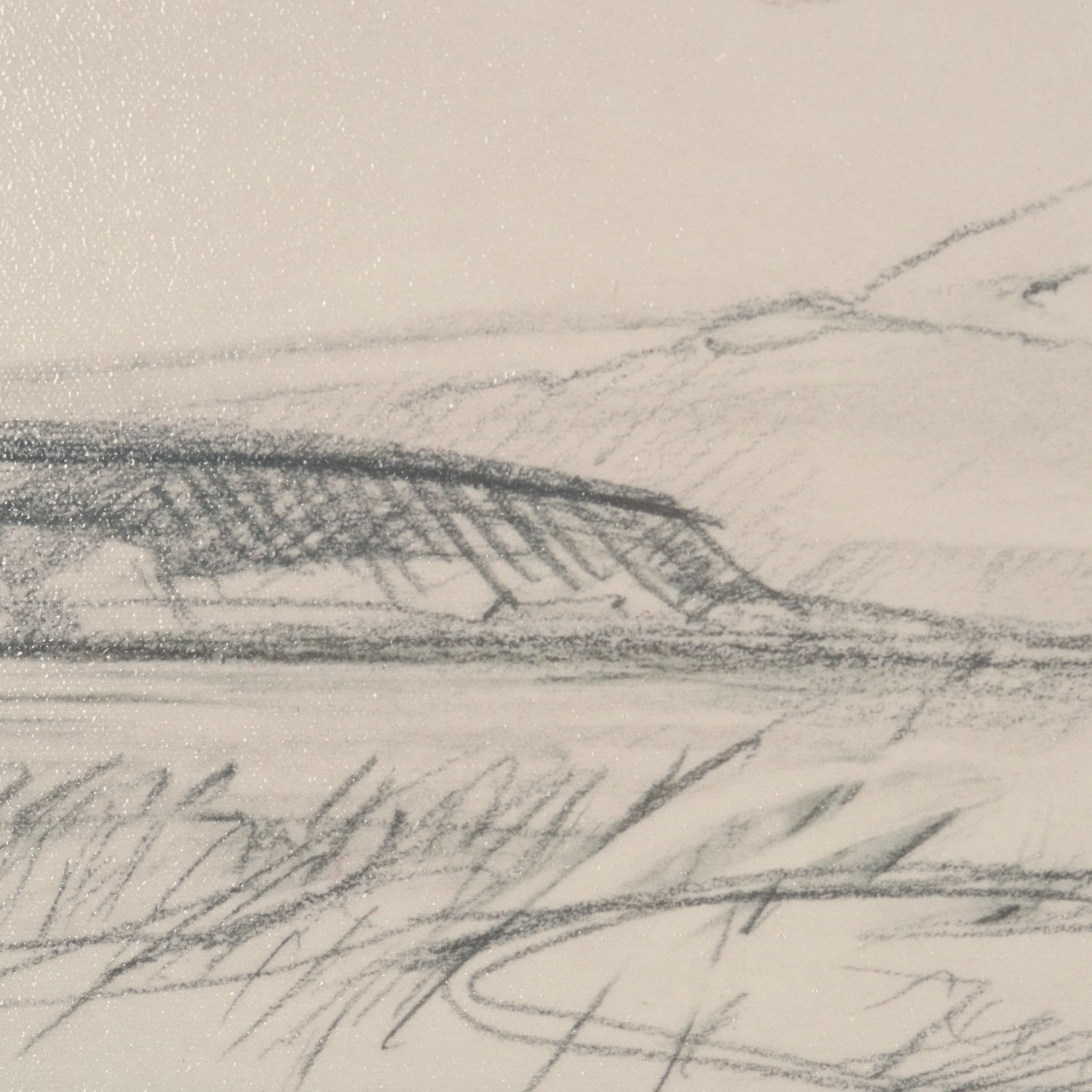 Landscape in Graphite No.1 by Mercana Studio Textured Framed Artwork Matted — product photograph