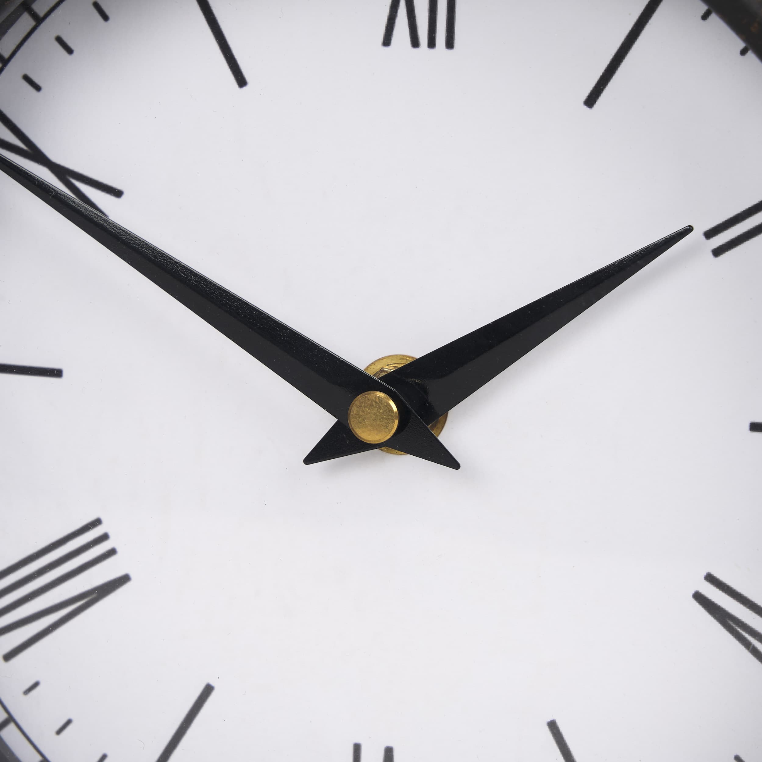 Raisa Black w/ Gold Antiquing Metal Table Clock — product photograph