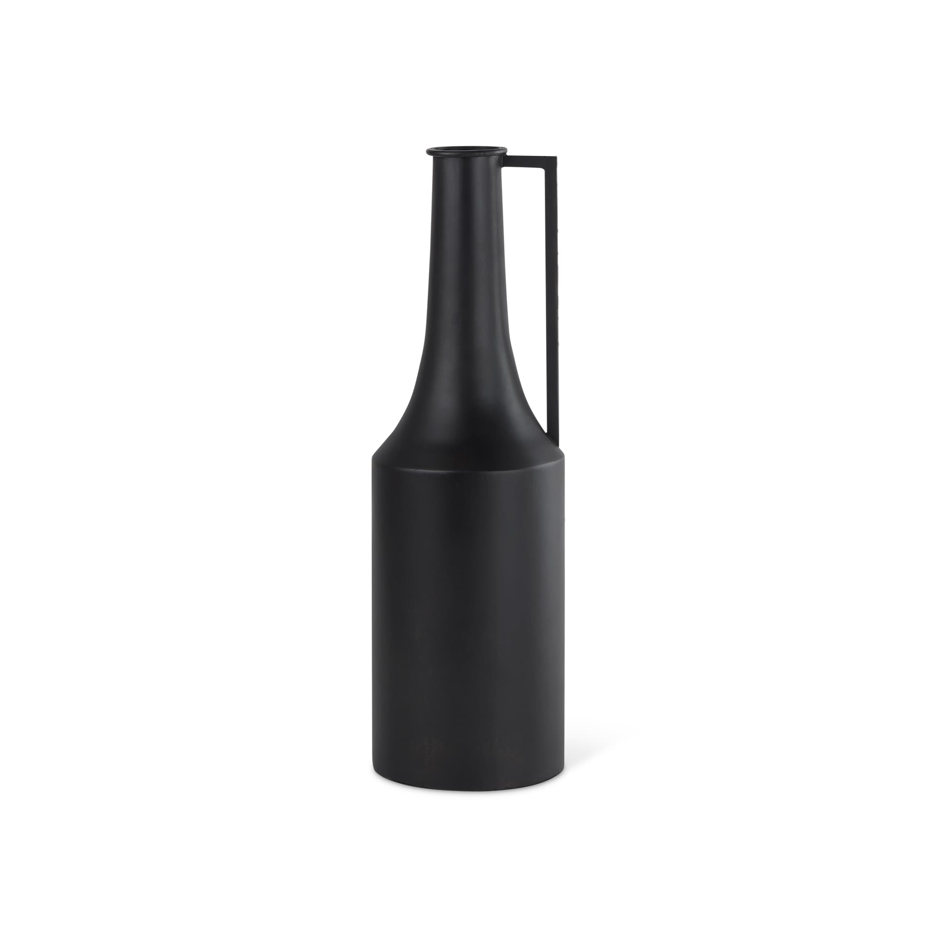 Aubrey Medium 18.0H Black Iron Flower Jug Vase — product photograph