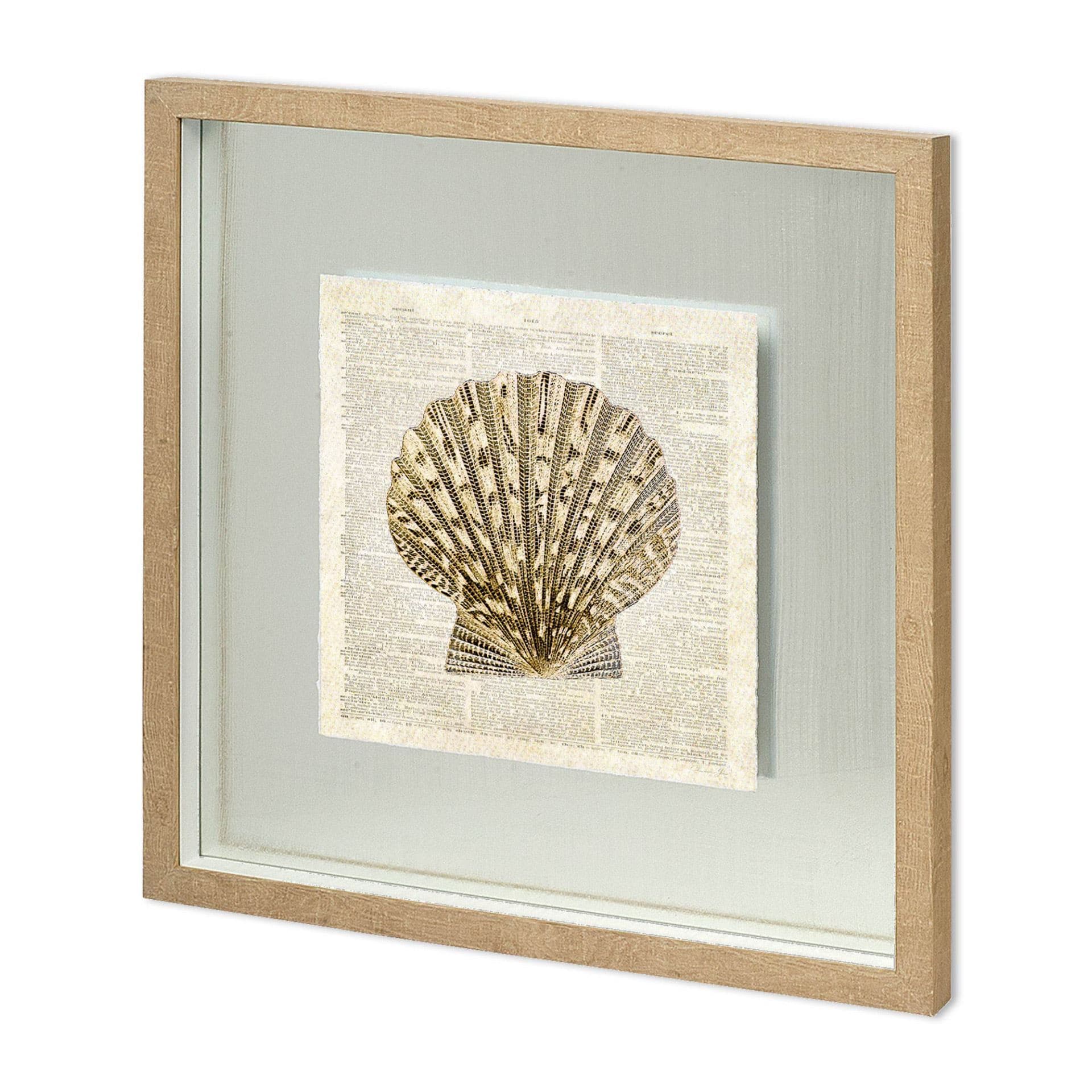 Scallop Shell Pages by Christopher James Hand Embellished Framed Art Print Matted under Glass — product photograph