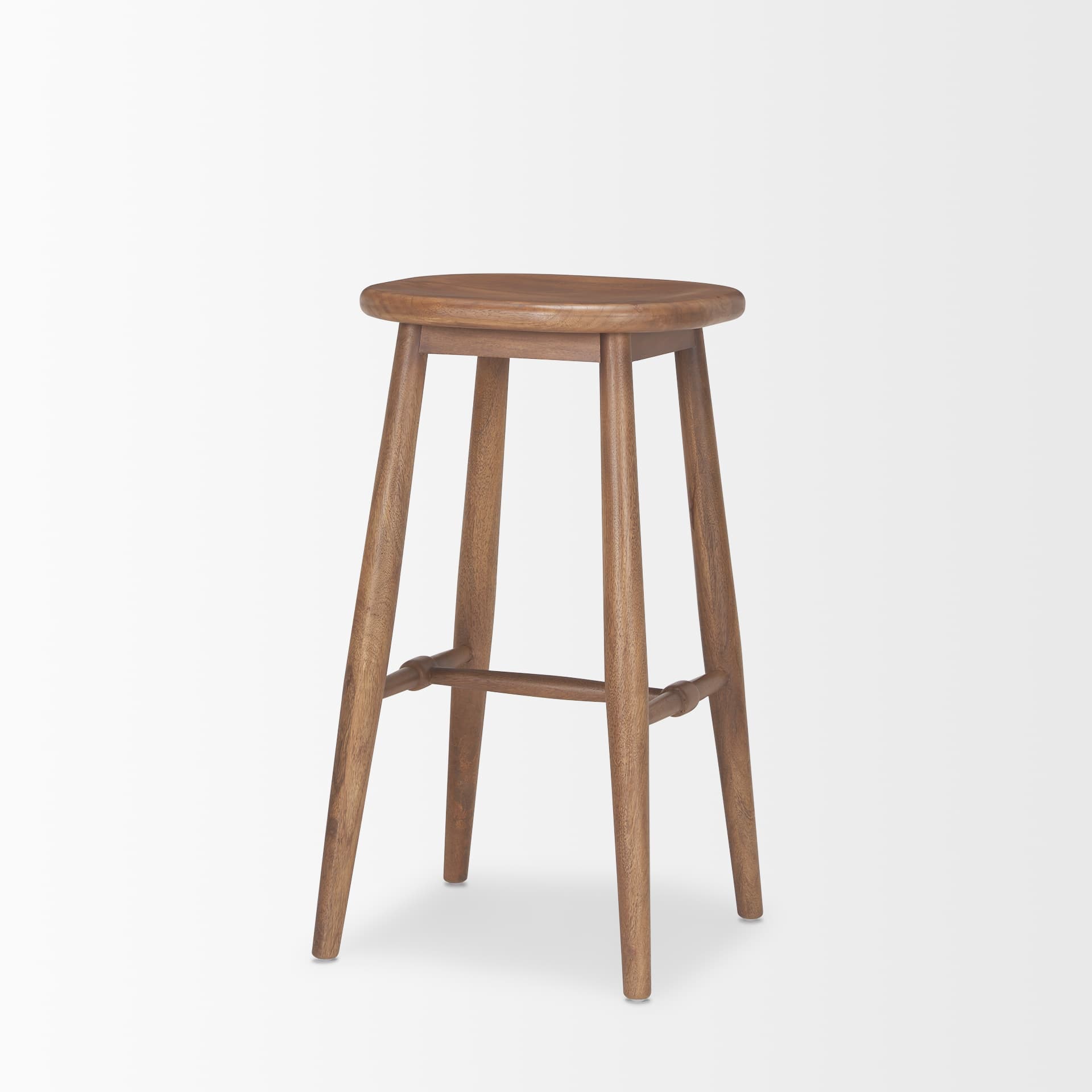 Ernest Backless 30in Seat Bar Stool | Medium Brown — product photograph