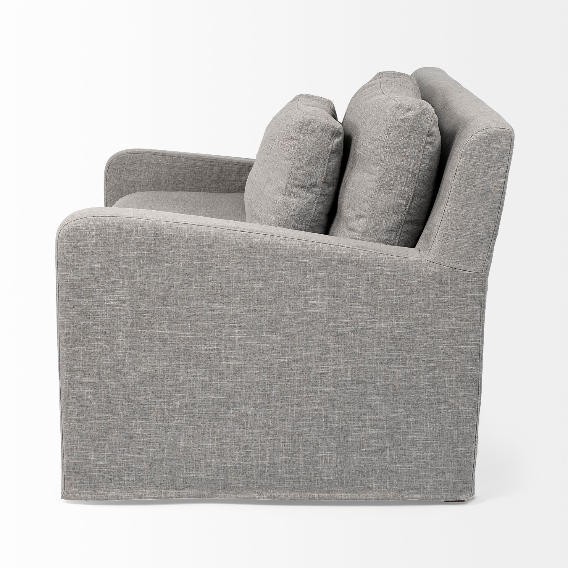Denly III 38 X 38.25 X 34.5 Flint Gray Slipcover Upholstered Arm Chair — product photograph