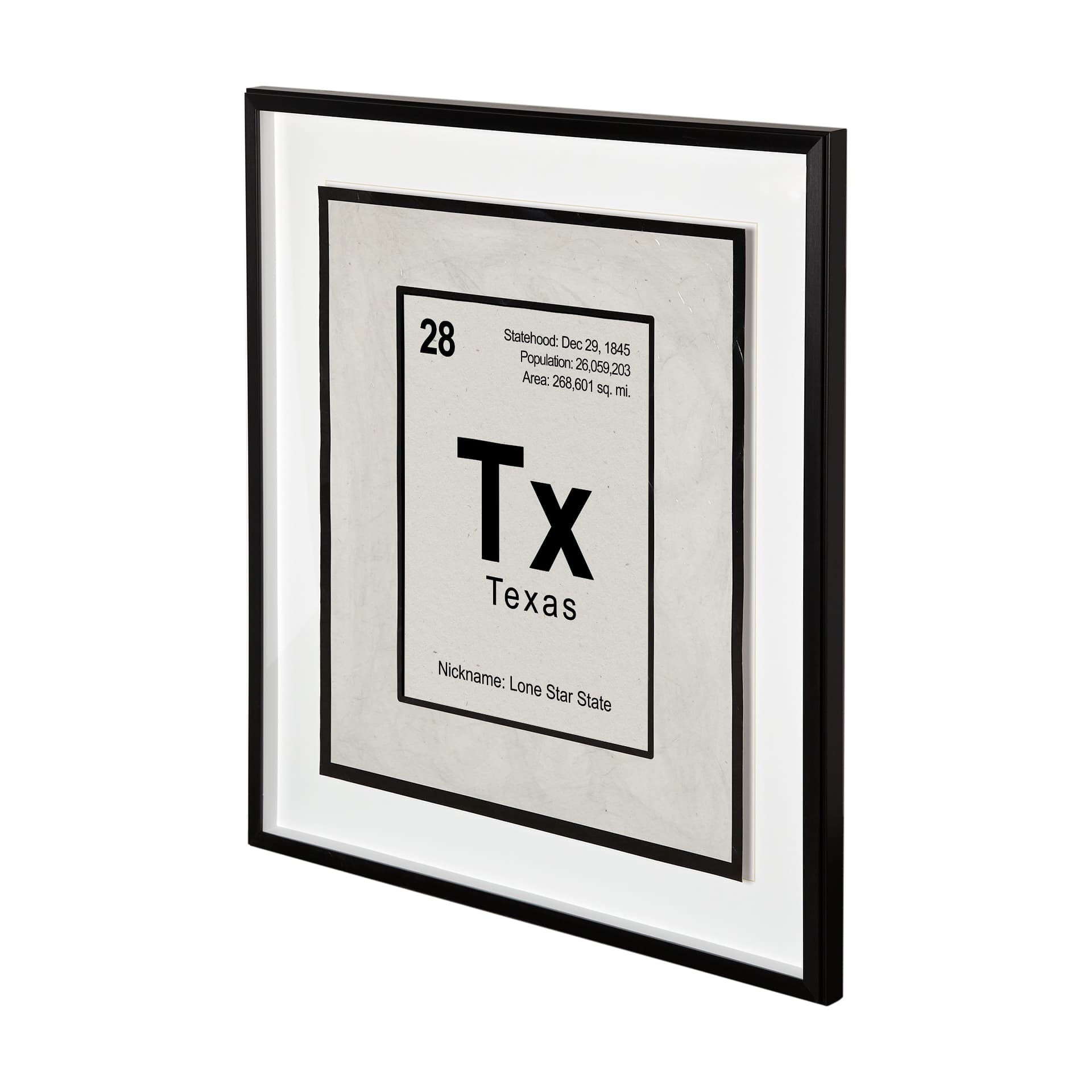 Breaking Texas B by THE Studio a Hand Embellished Textured Framed Art Print Matted under Glass — product photograph