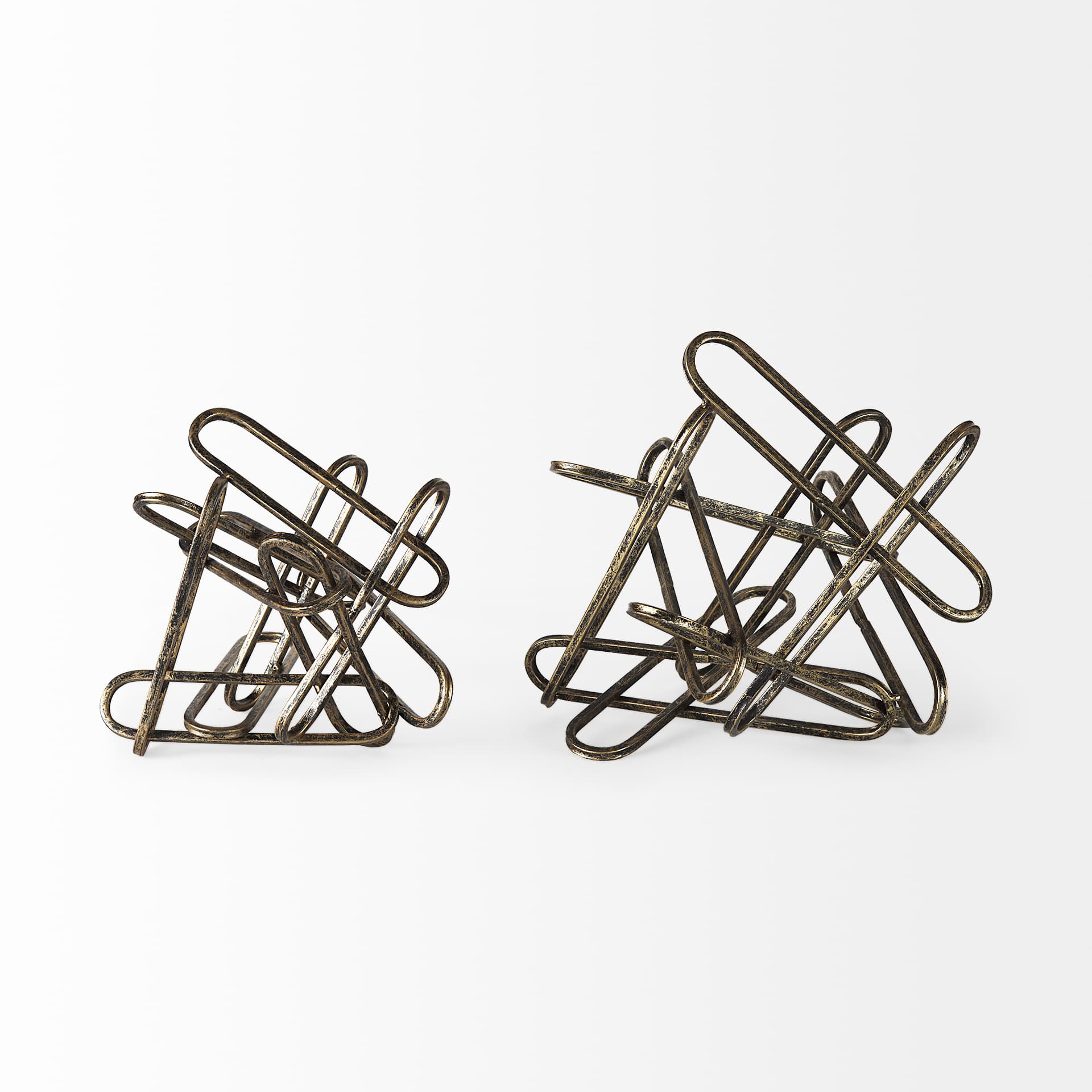 Henderson II 10L x 12W Gold Metal Paperclip Object — product photograph