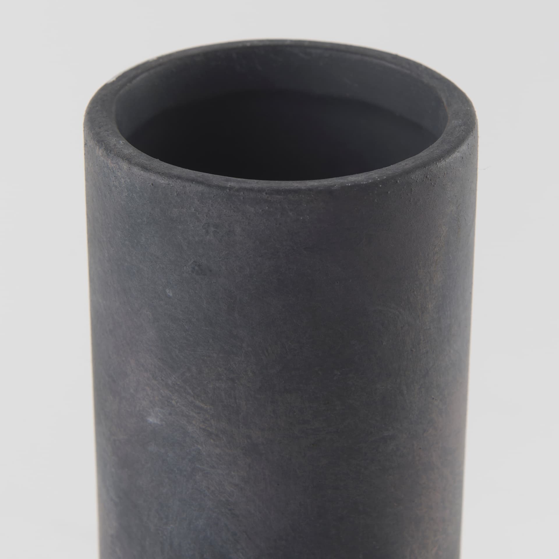 Esme 7.1L x 7.1W x 15.0H Dark Gray Ceramic Vase — product photograph