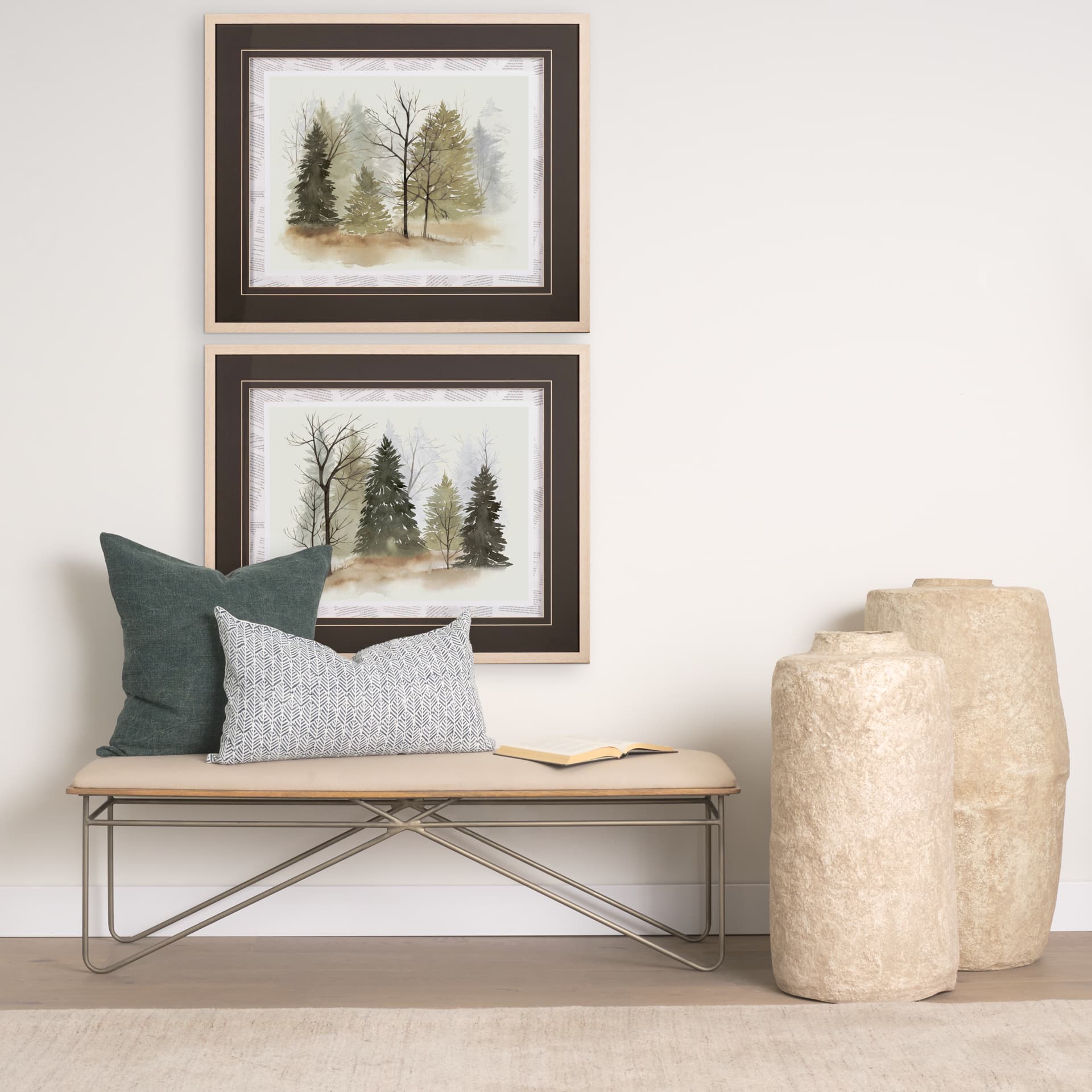 In the Mist II by Grace Popp a Framed Art Print Matted under Glass — in a styled room