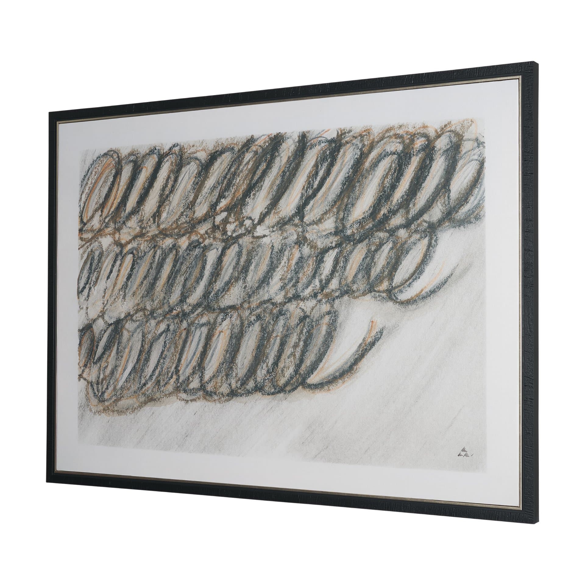 Helical by Mercana Studio Hand-Embellished Textured Framed Canvas Artwork — product photograph