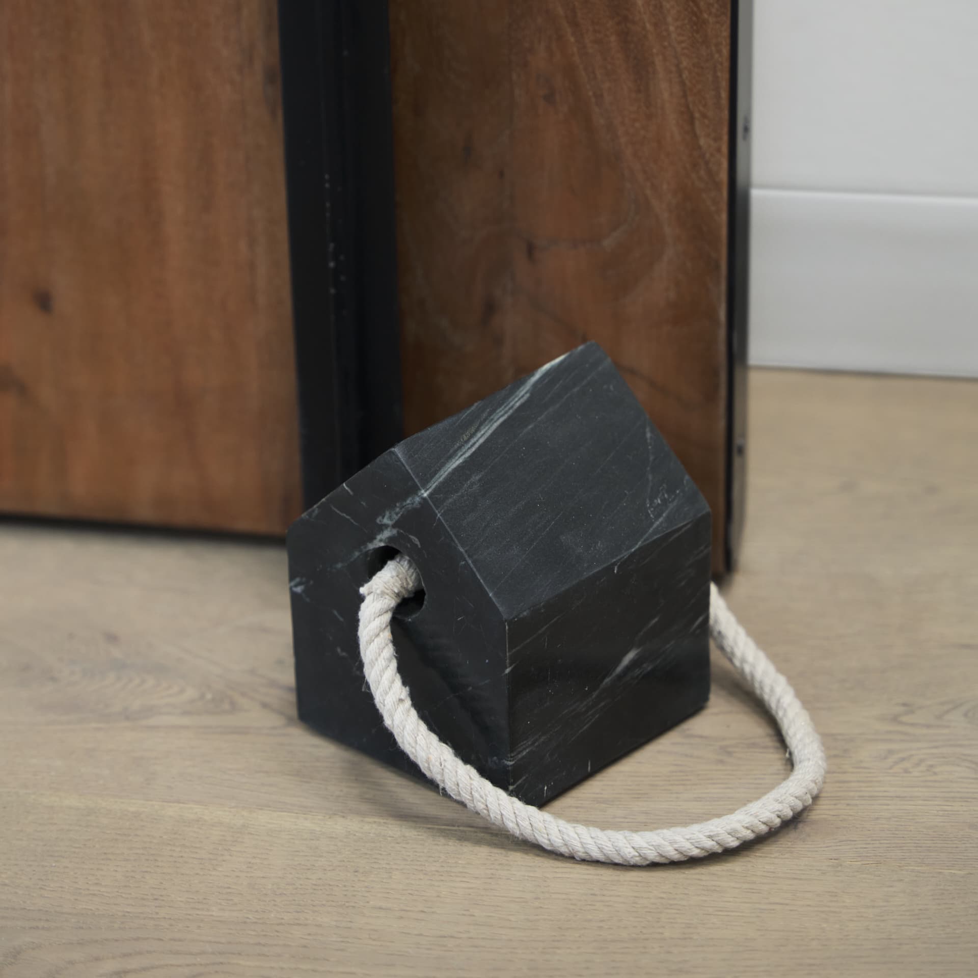 Raena Black Marble House Door Stopper — product photograph