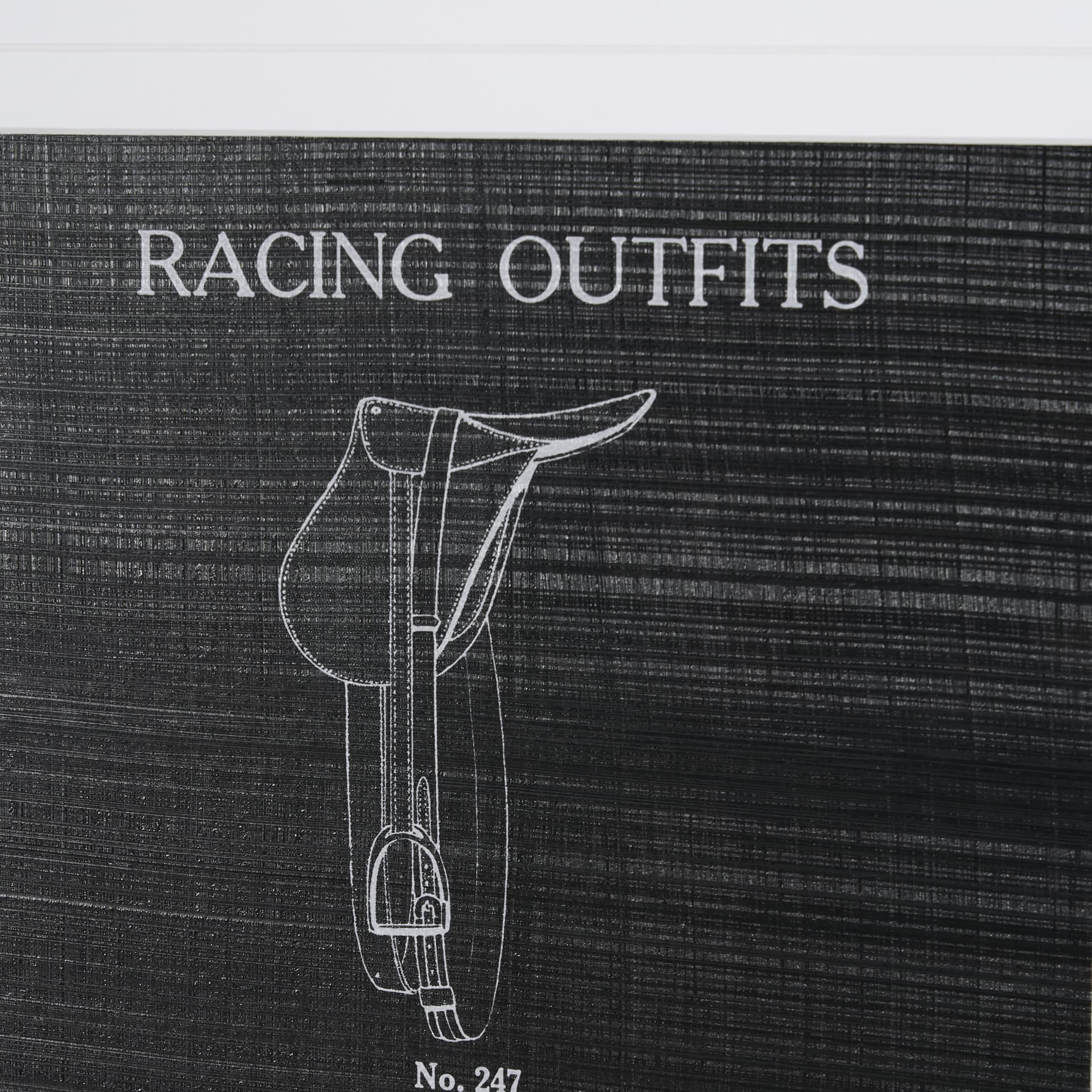 Equestrian Riding III BW by Mercana Studio Hand Embellished Framed Art Print Matted under Glass — product photograph