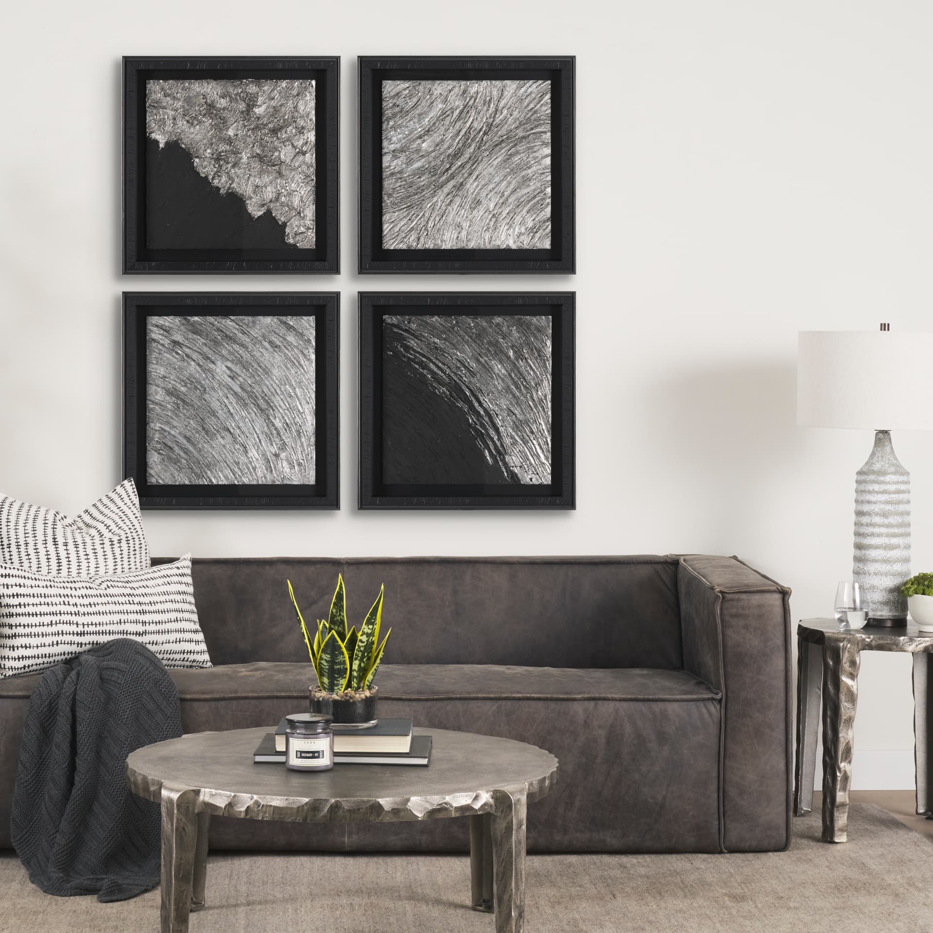 Wave Reflections I by Morgan McLaren a Framed Art Print Matted under Glass — in a styled room