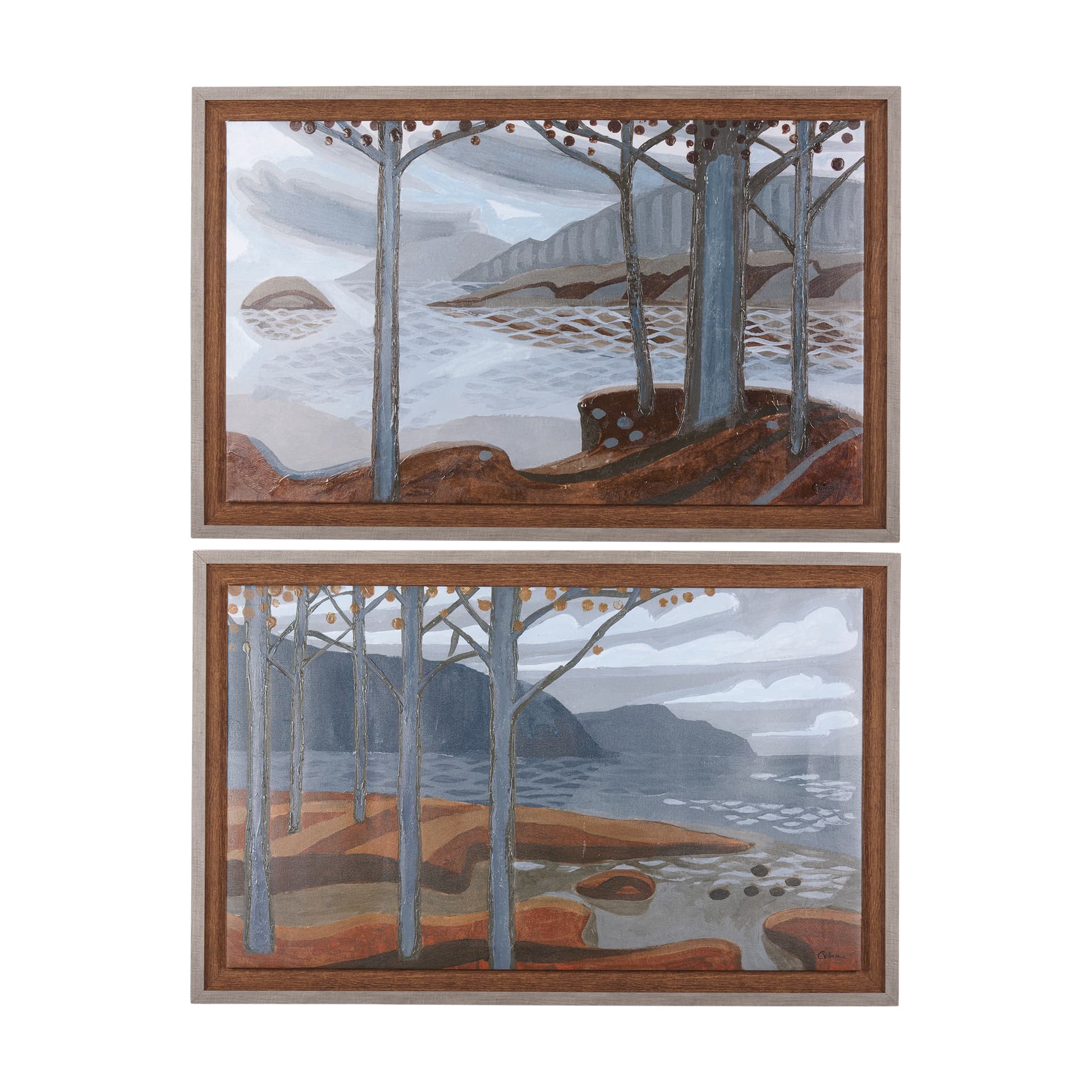 Windy Day by Mercana Studio a Hand Embellished Textured Framed Canvas — product photograph