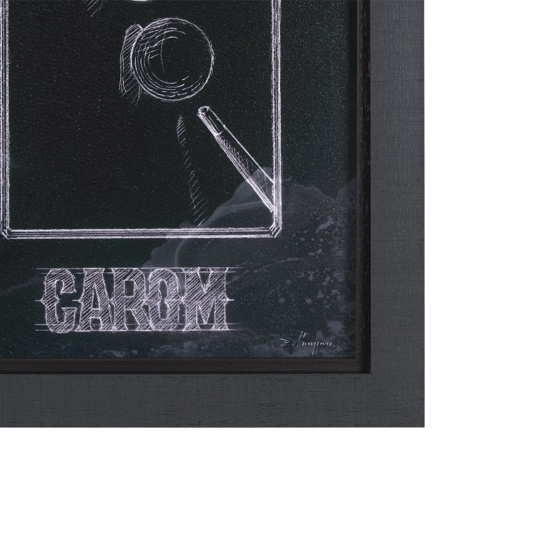 Billiards by Mercana Studio a Hand Embelished Textured Framed Art Print — product photograph