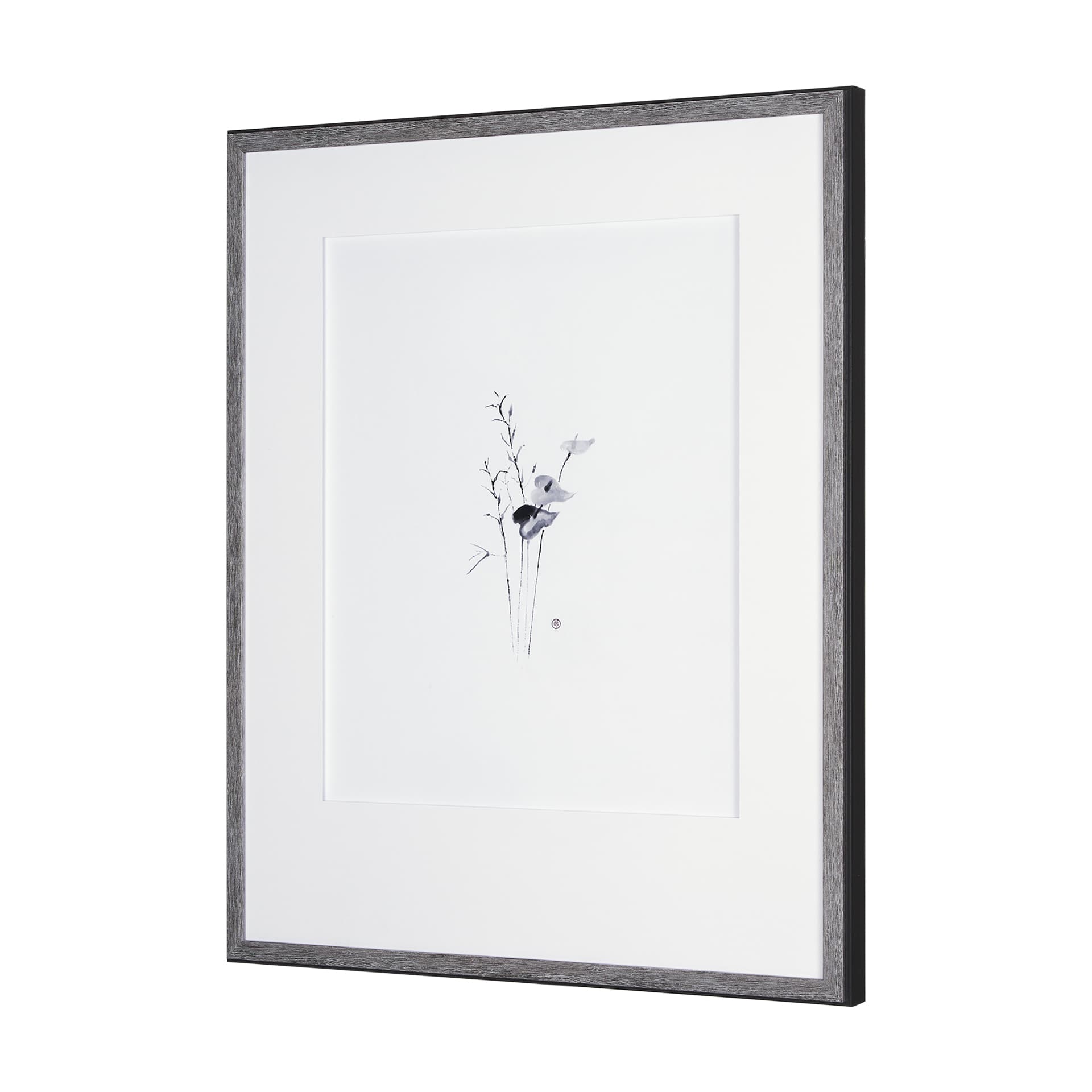 Anthurium I by Mercana Studio a Hand Embellished Textured Framed Art Print Matted under Glass — product photograph