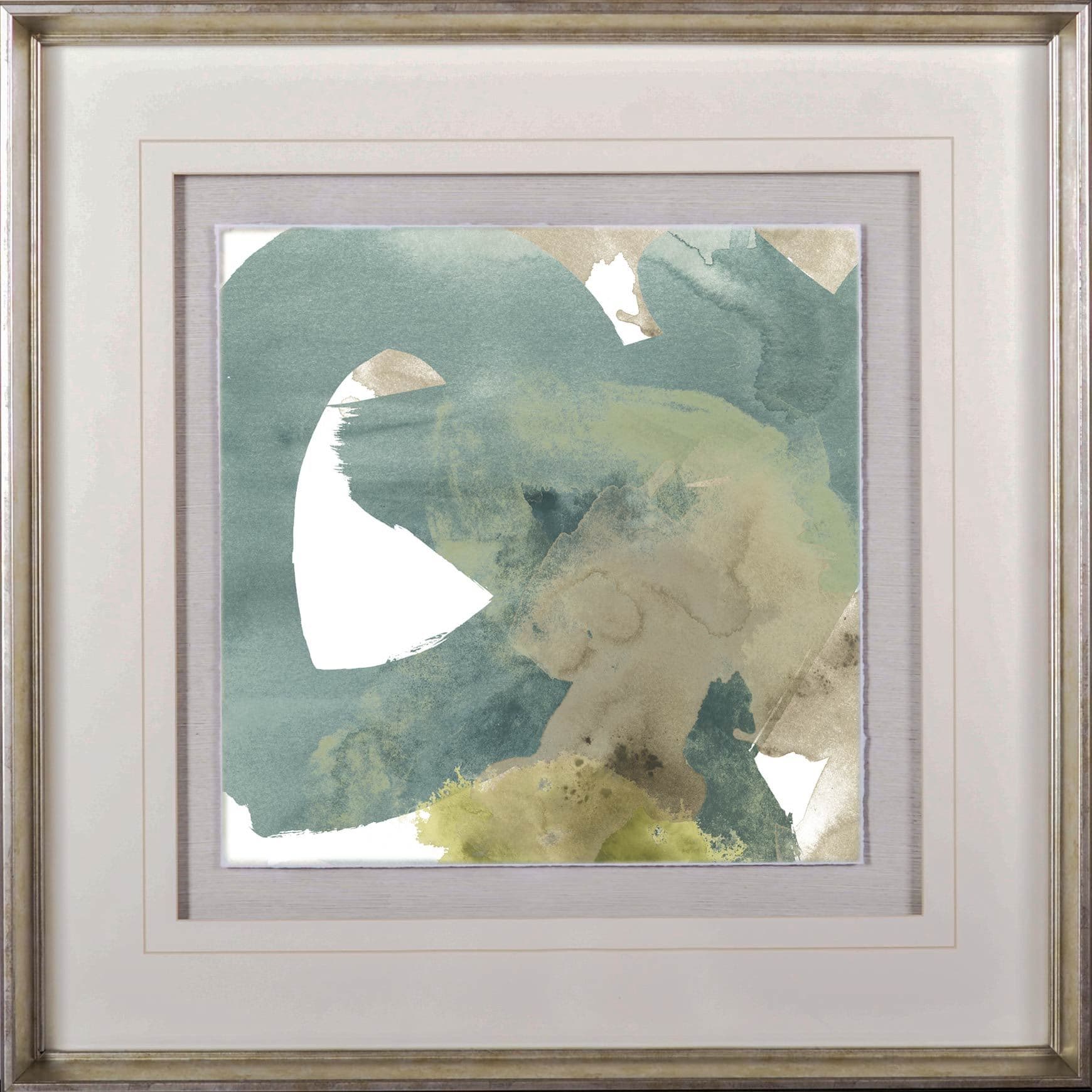 Agate Gesture I by June Vess a Hand Embellished Textured Framed Art Print Matted under Glass — product photograph