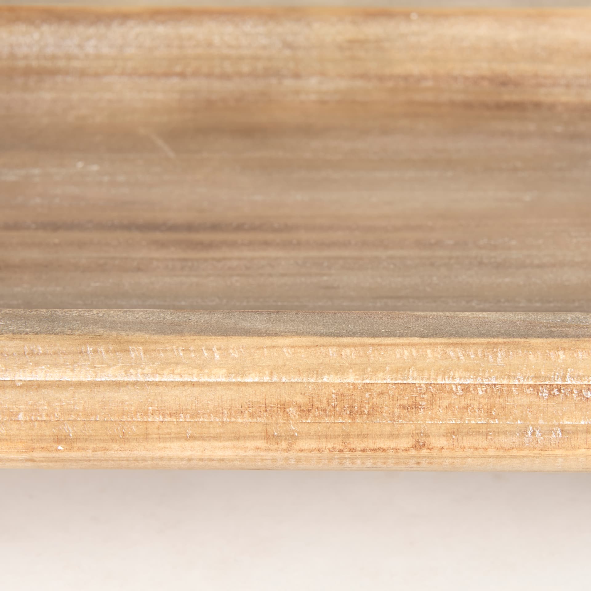 Carver Set of 2 Oblong White Washed Wood Footed Trays — product photograph