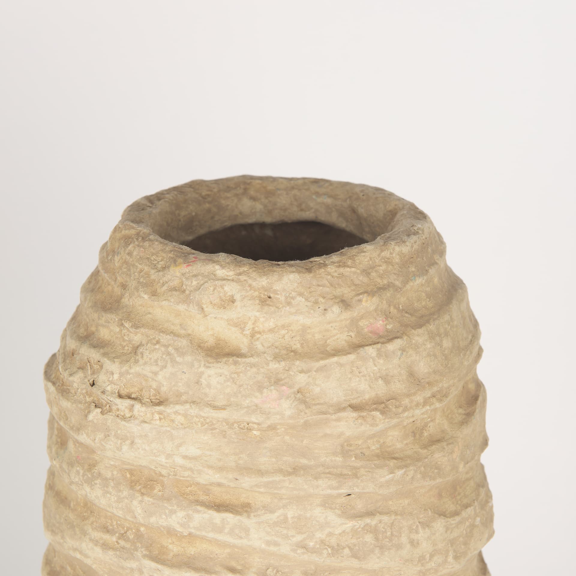 Kamli Large Beige Paper Mache Vase — product photograph
