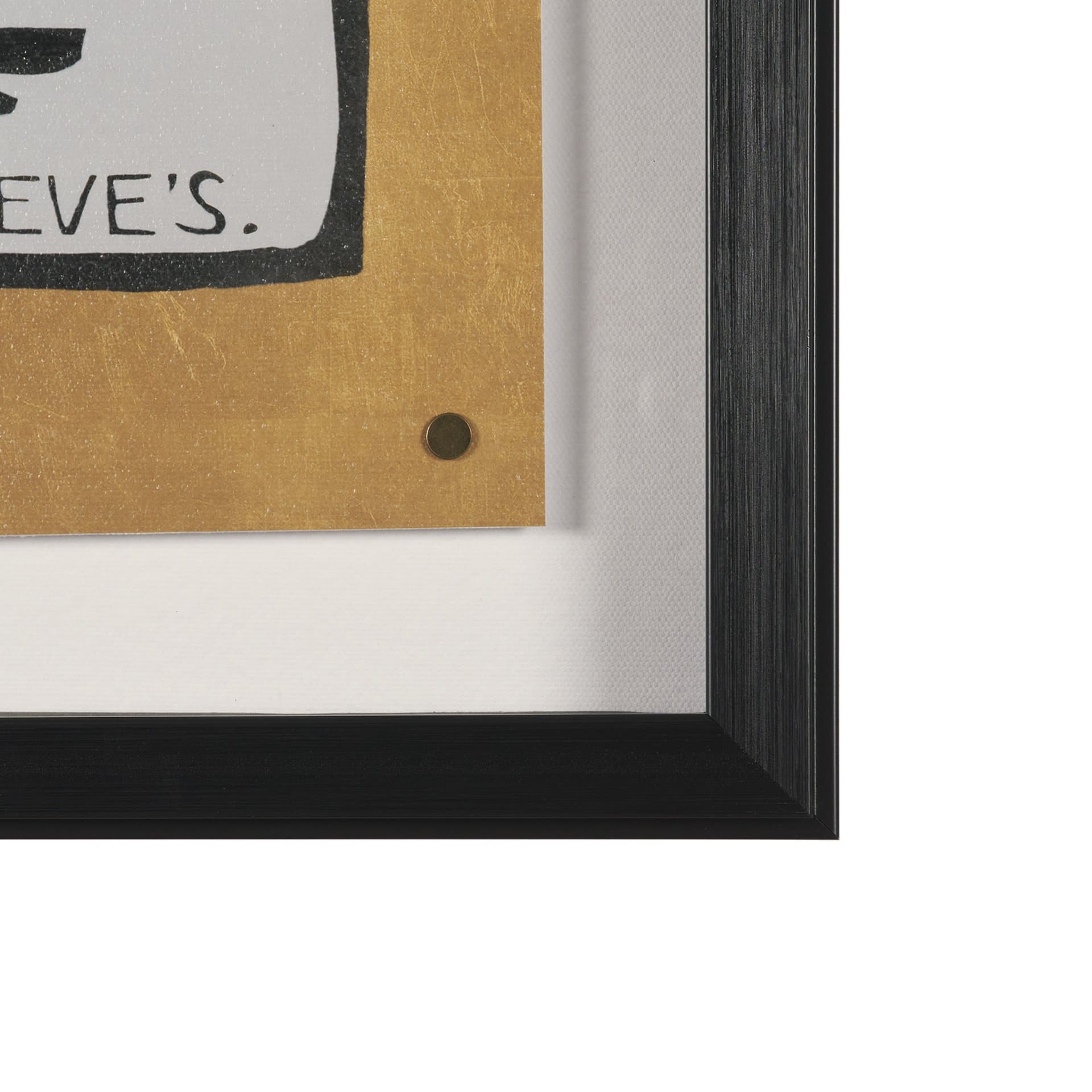 Ephemera Exhibition by The Vintage Collection Hand Embelished Text Framed Artwork Matted under Glass — product photograph