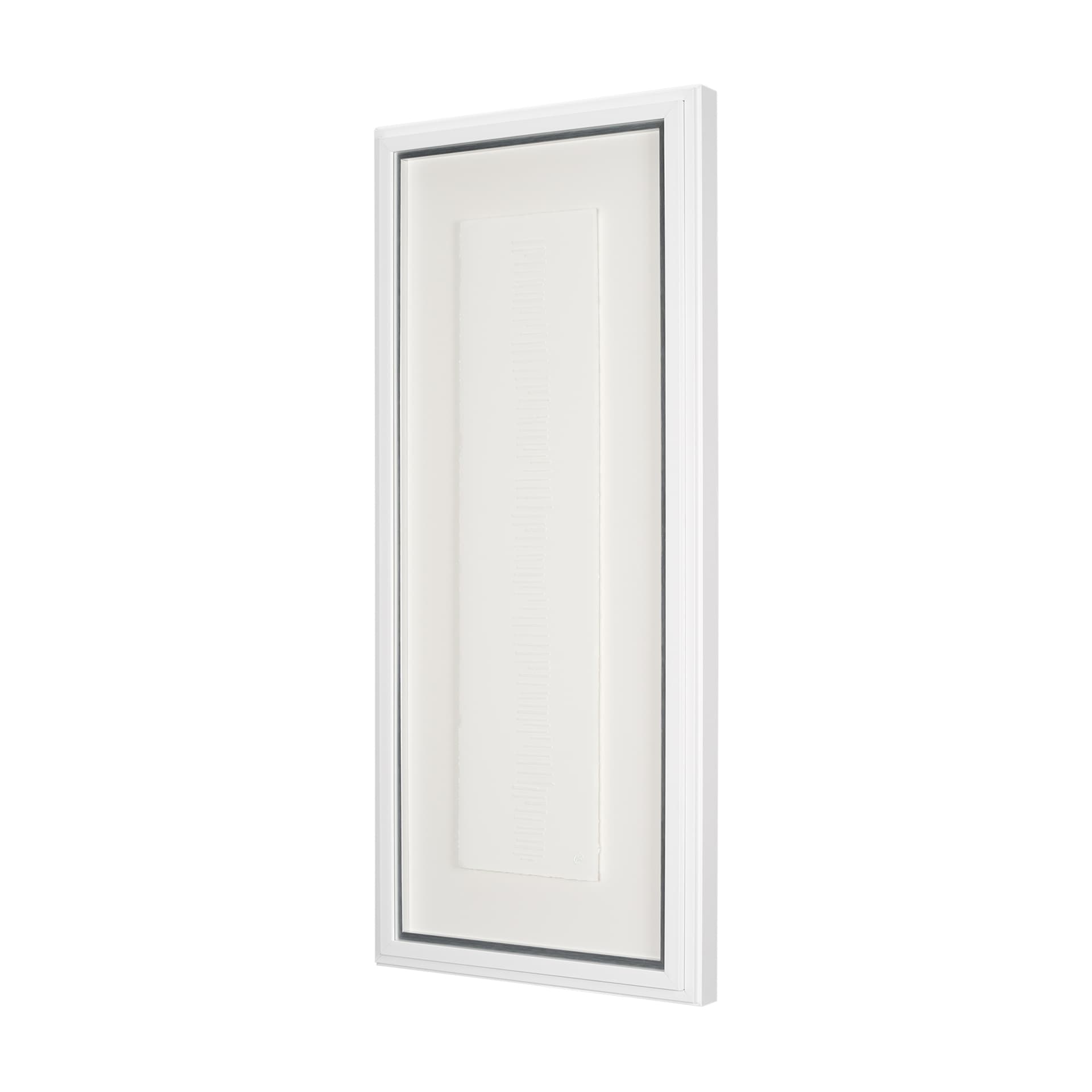 Random Lines White by Studio M a handmade Original Framed Artwork under Glass — product photograph