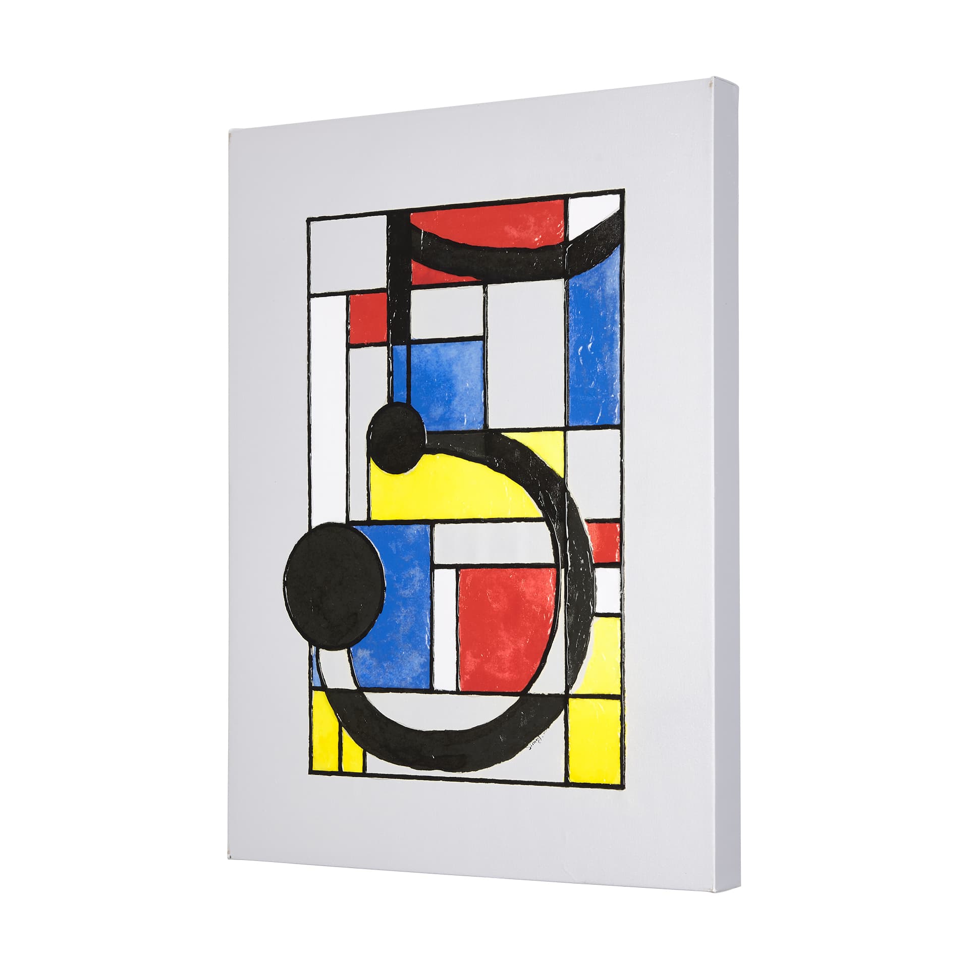 Numbers V by Mercana Studio a Hand Embellished Textured Canvas — product photograph