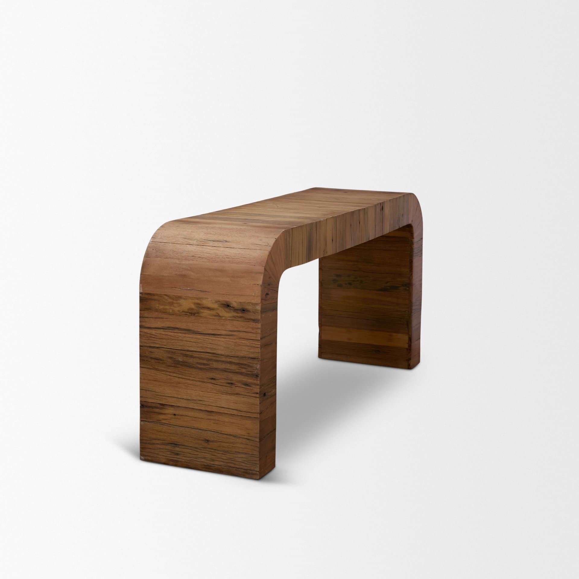 Denton Medium Brown Relcaimed Wood Console Table — product photograph