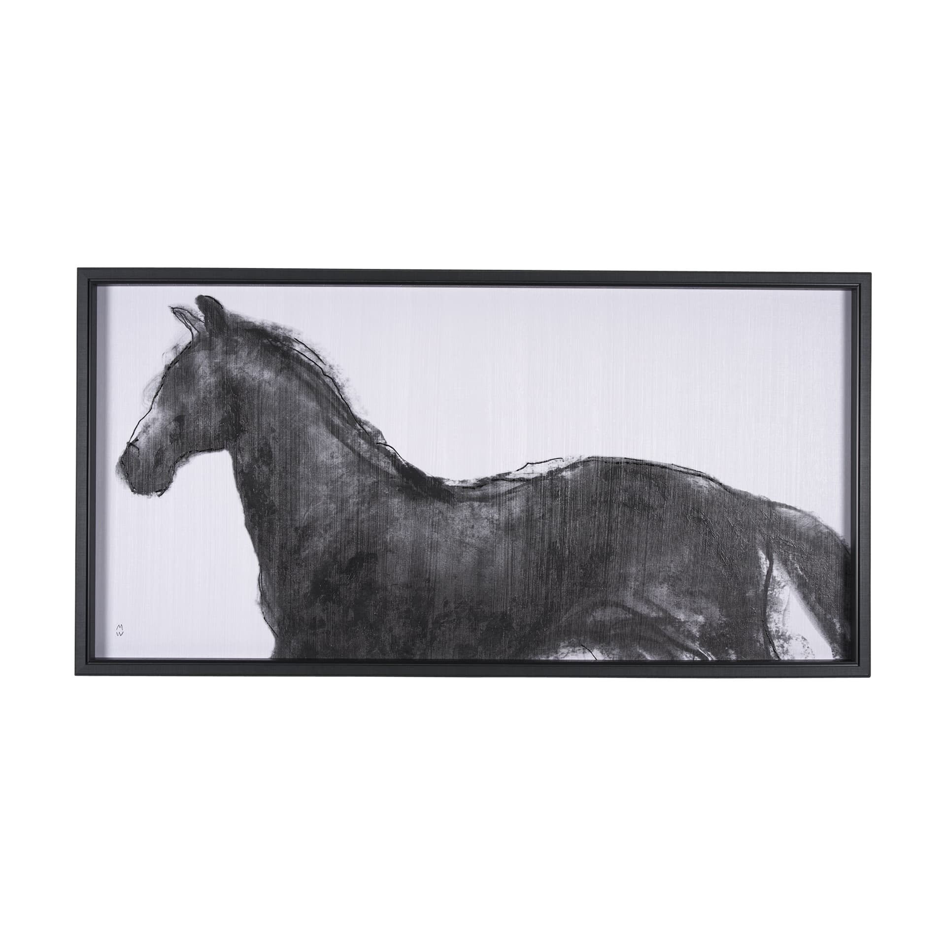 Equine Sketch 9 by Manny Woodart a Hand Embellished Textured Framed Art Print — product photograph