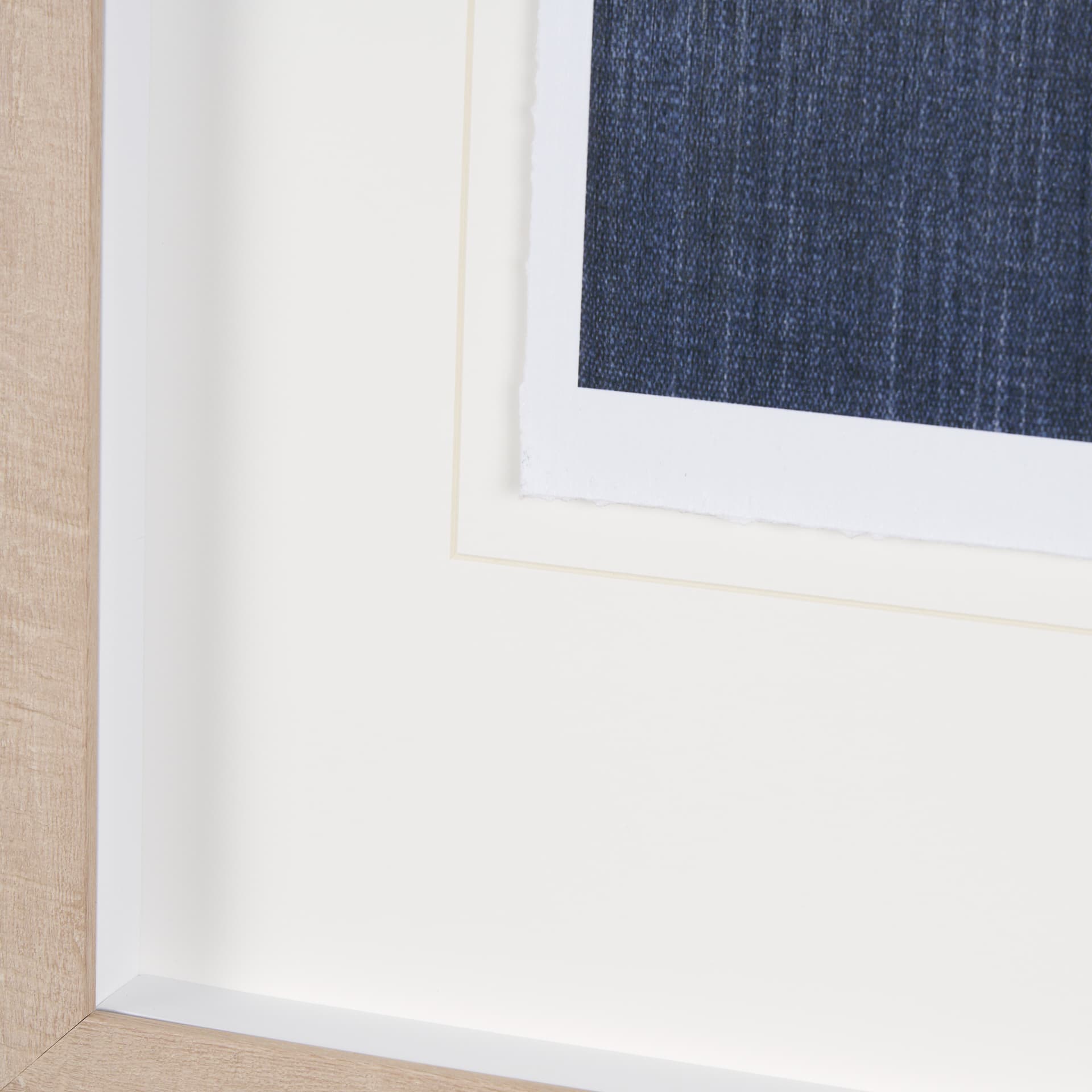 Blue Tapestry I by Mercana Studio a Hand Embelished Textured Framed Art Print Matted under Glass — product photograph