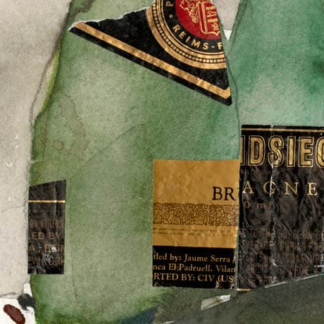 After the Bubbly II by Samuel Dixon a Hand Embellished Textured Framed Art Print Matted under Glass — product photograph