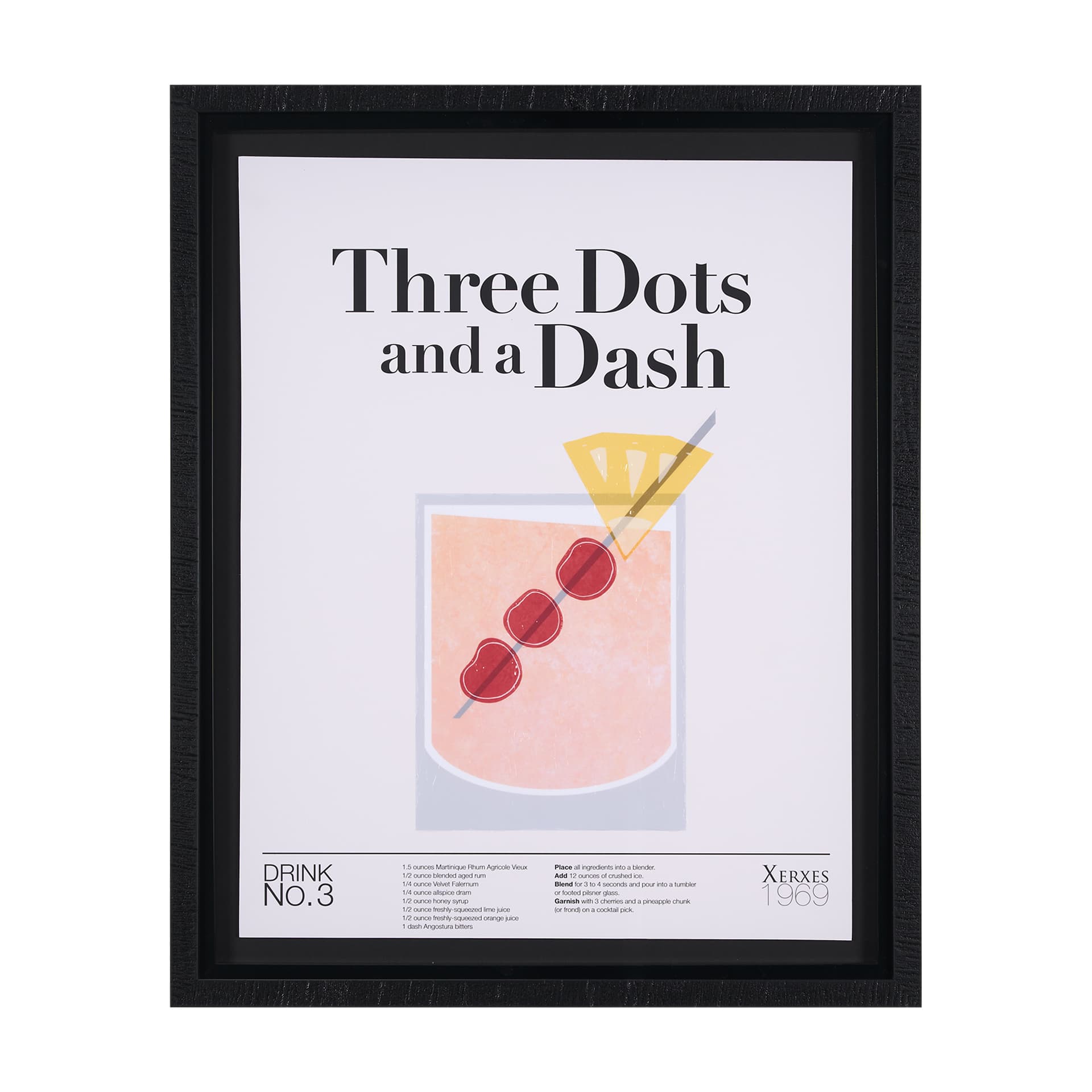 Three Dots and a Dash by Mercana Studio a Hand Embellished Textured Framed Art Print under Glass — product photograph