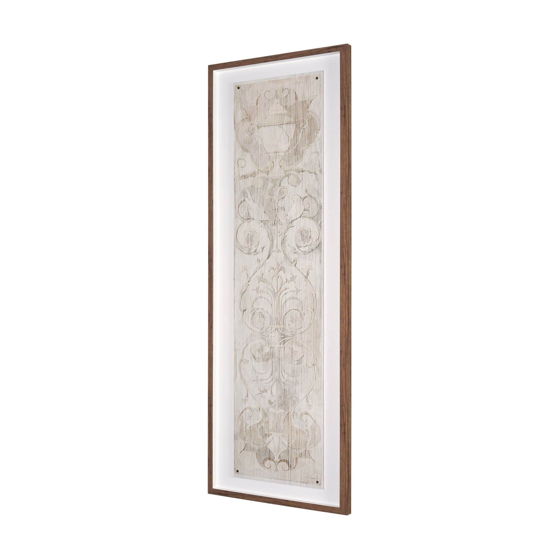 Panel Etching I by Mercana Studio a Hand Embellished Framed Art Print under Glass — product photograph