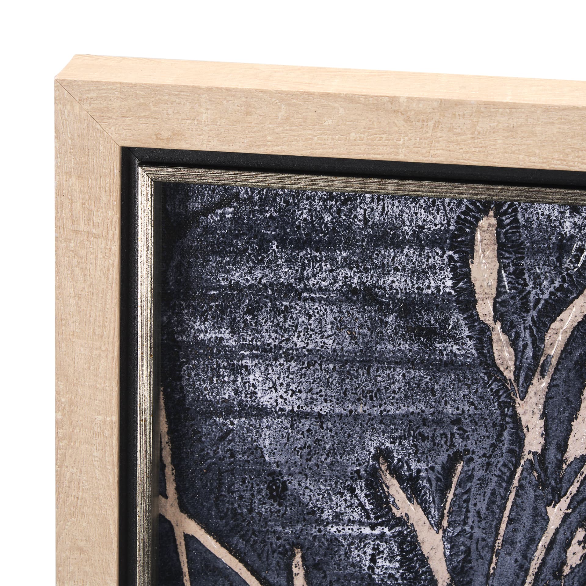 Herbes Hautes Indigo II by Mercana Studio a Hand Embellished Textured Framed Art Print — product photograph