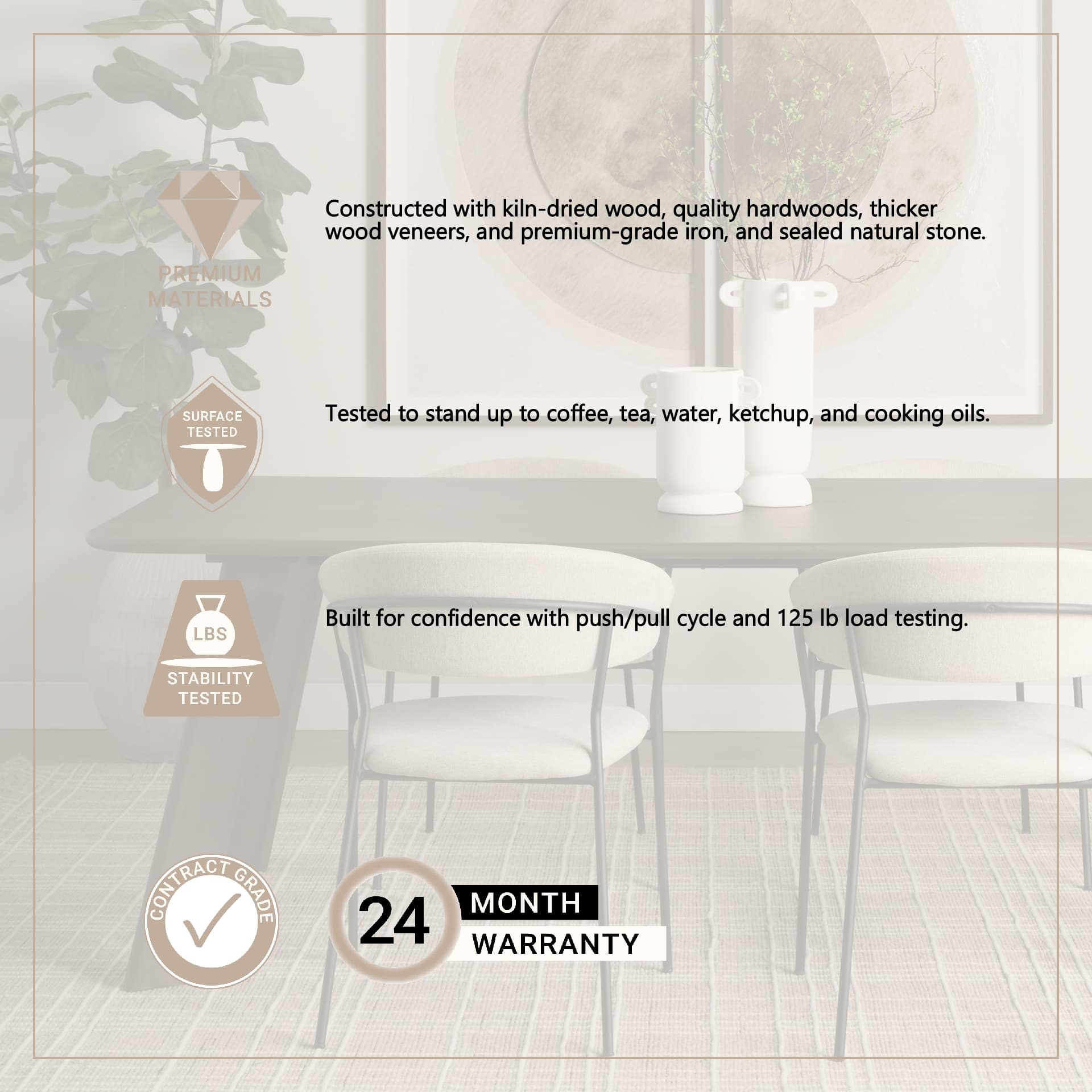 Welborn 84"L x 42"W Rectangular Dining Table | Modern | Dark Brown Wood | Seats 8 — product photograph