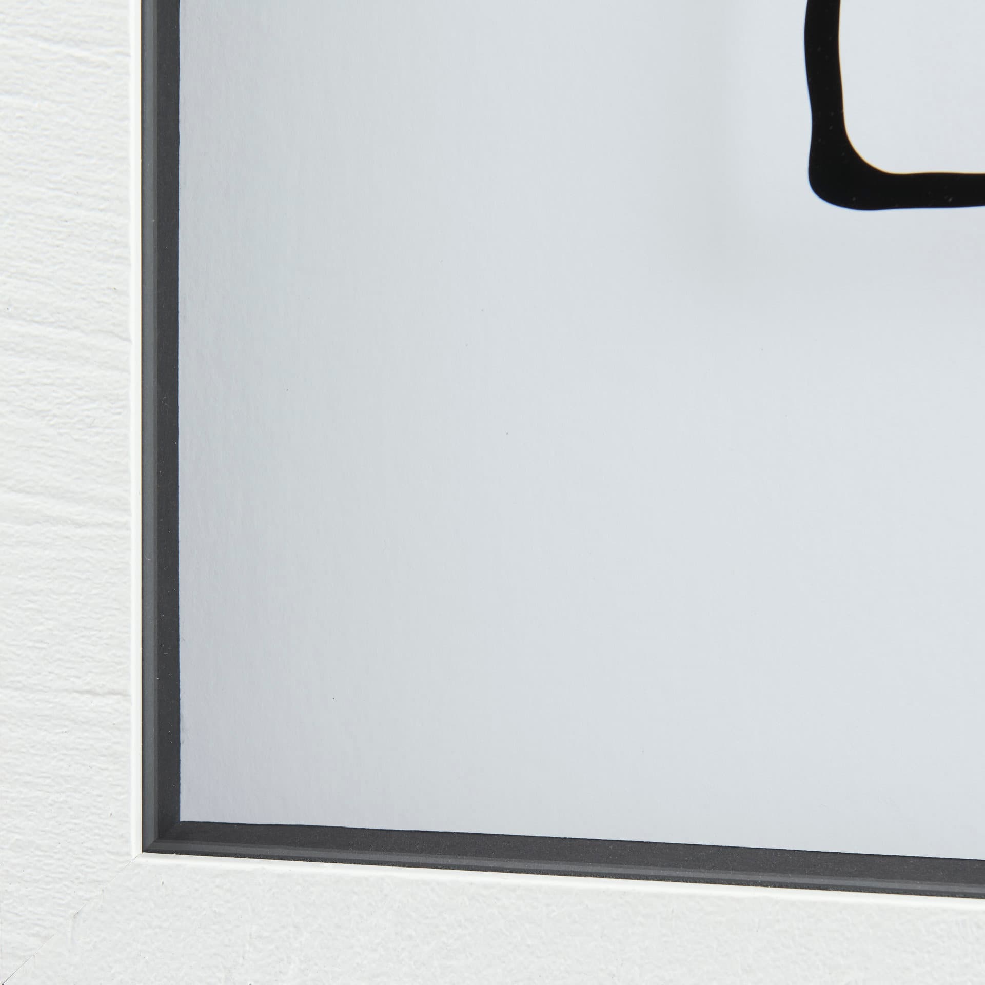 Fish White by Mercana Studio a Hand Embellished Textured Framed Art Print Matted under Glass — product photograph