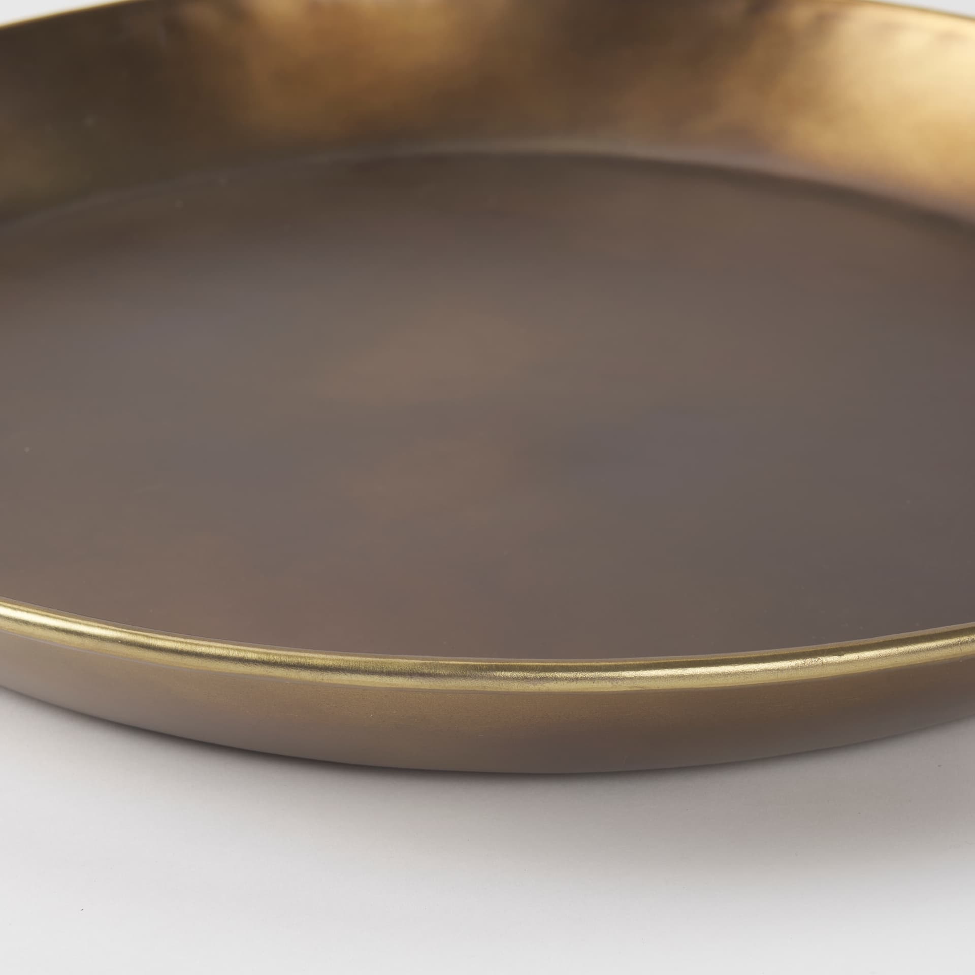 Eagan 20.0L x 20.0W x 1.8H Brass Aluminium Tray Medium — product photograph