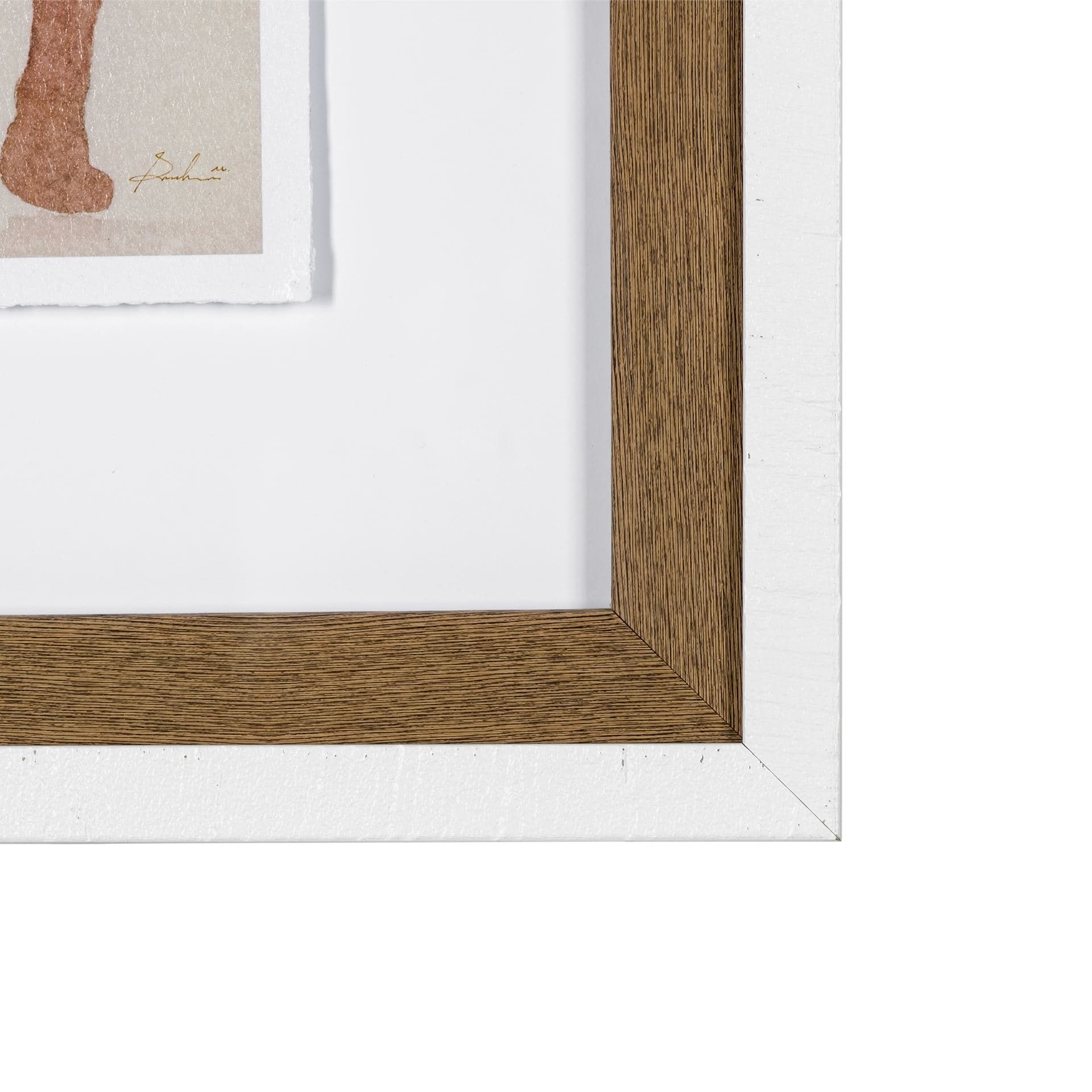 Posture by Mercana Studio a Hand Embellished Textured Framed Art Print Matted under Glass — product photograph