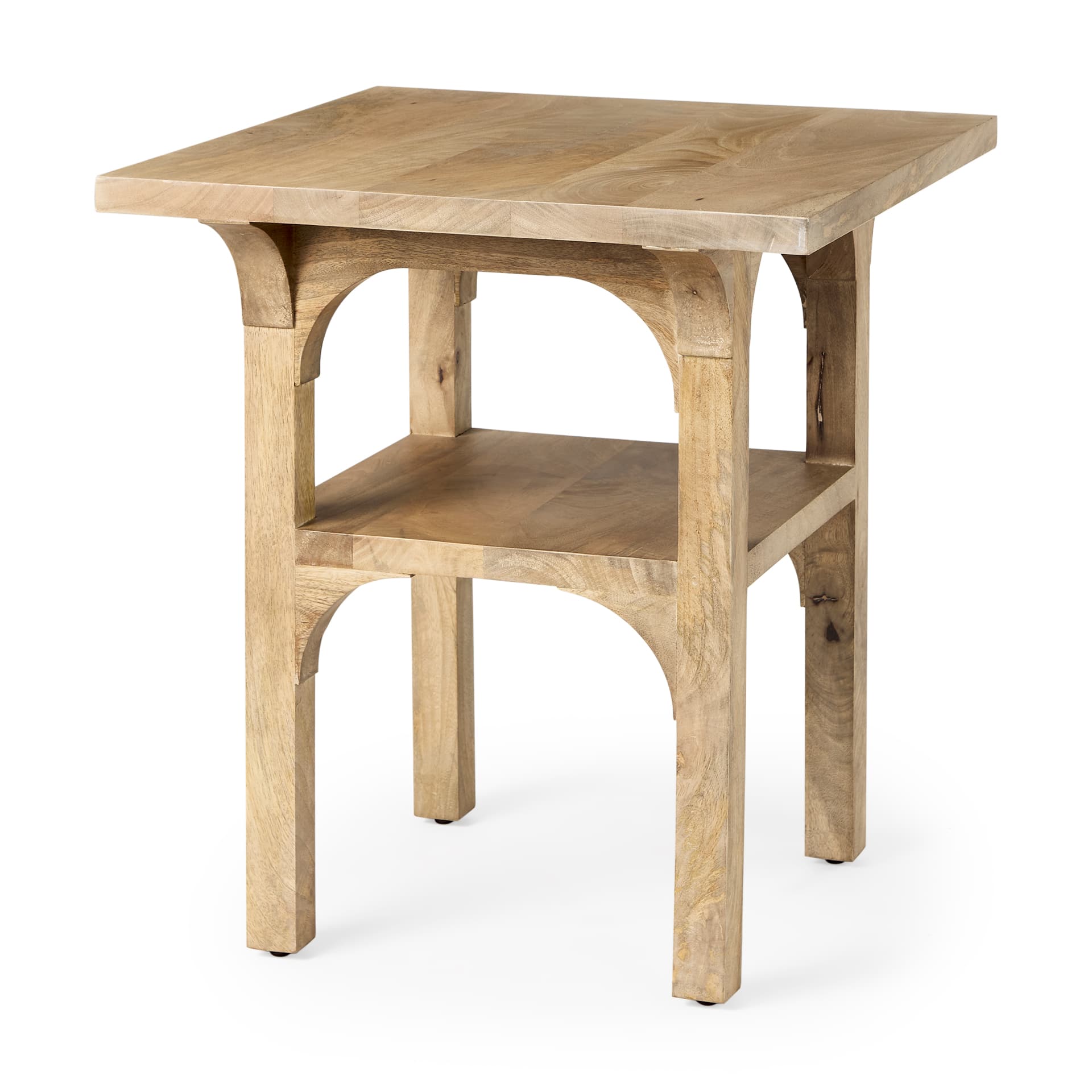 Candace Light Wood Bridge Accent Table — product photograph