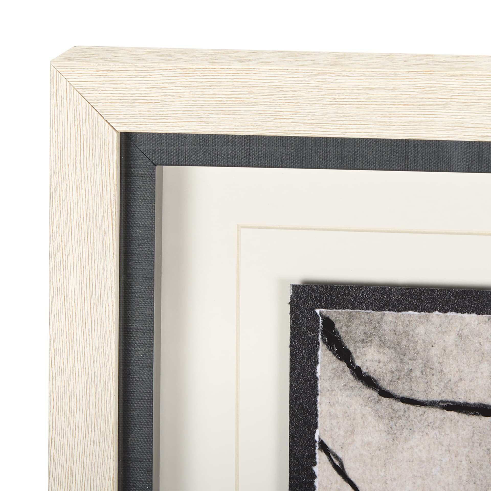 Leafy Shade II by Mercana Studio a Hand Embellished Textured Framed Art Print Matted under Glass — product photograph