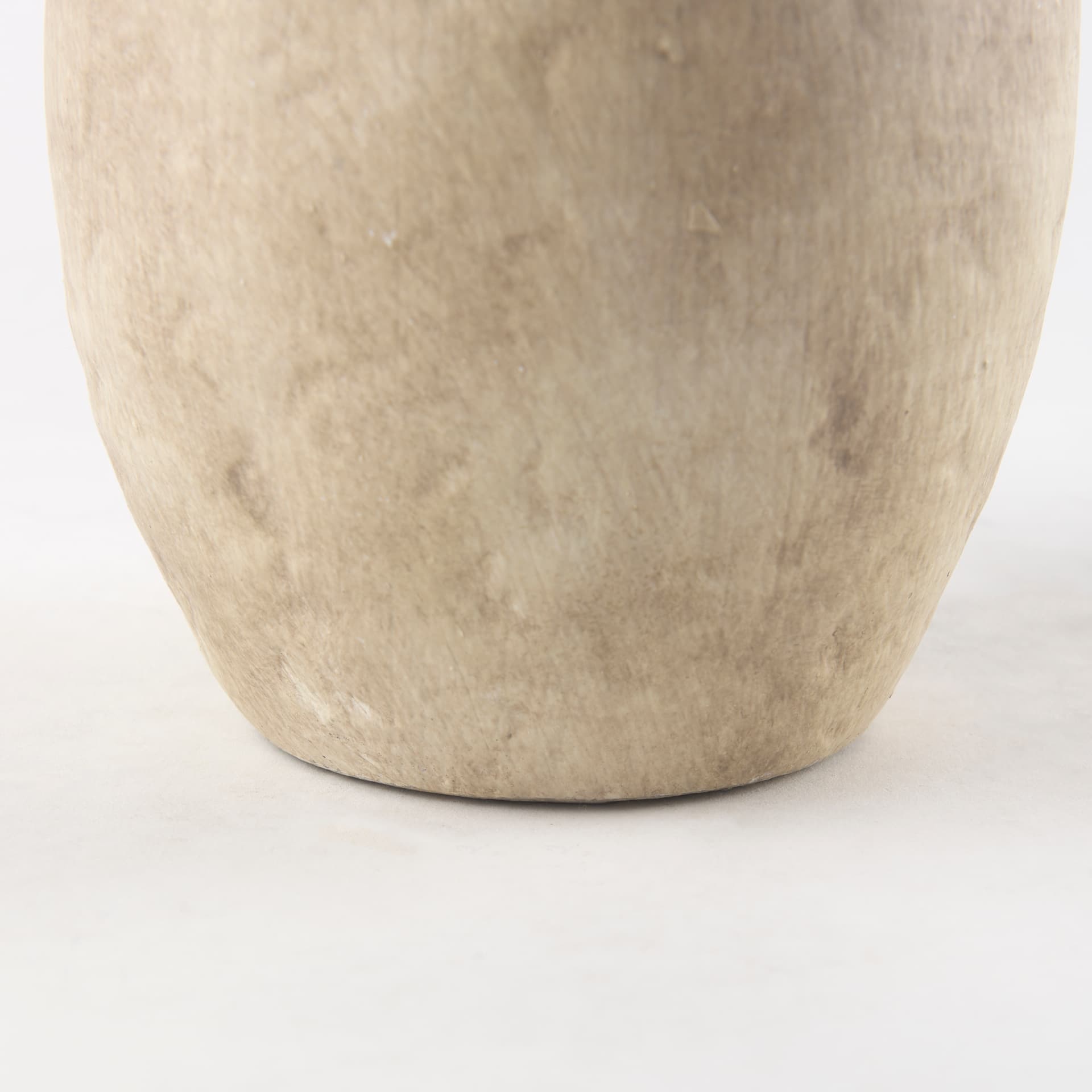 Zenni 6.1L x 6.1W x 12.0H Warm Beige Ceramic Vase — product photograph