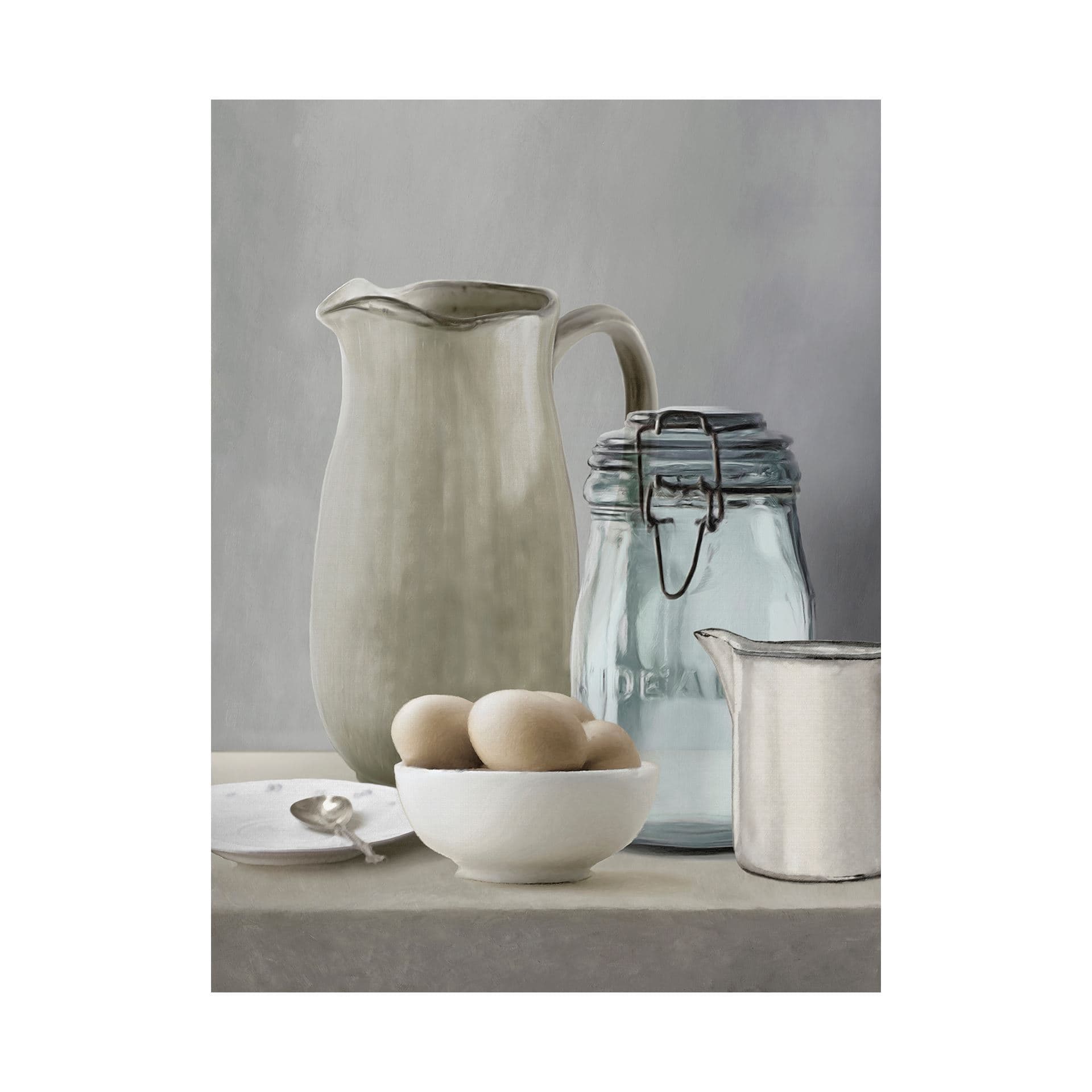 Kitchen Preparation by Mark Chandon a Hand Embellished Textured Canvas — product photograph