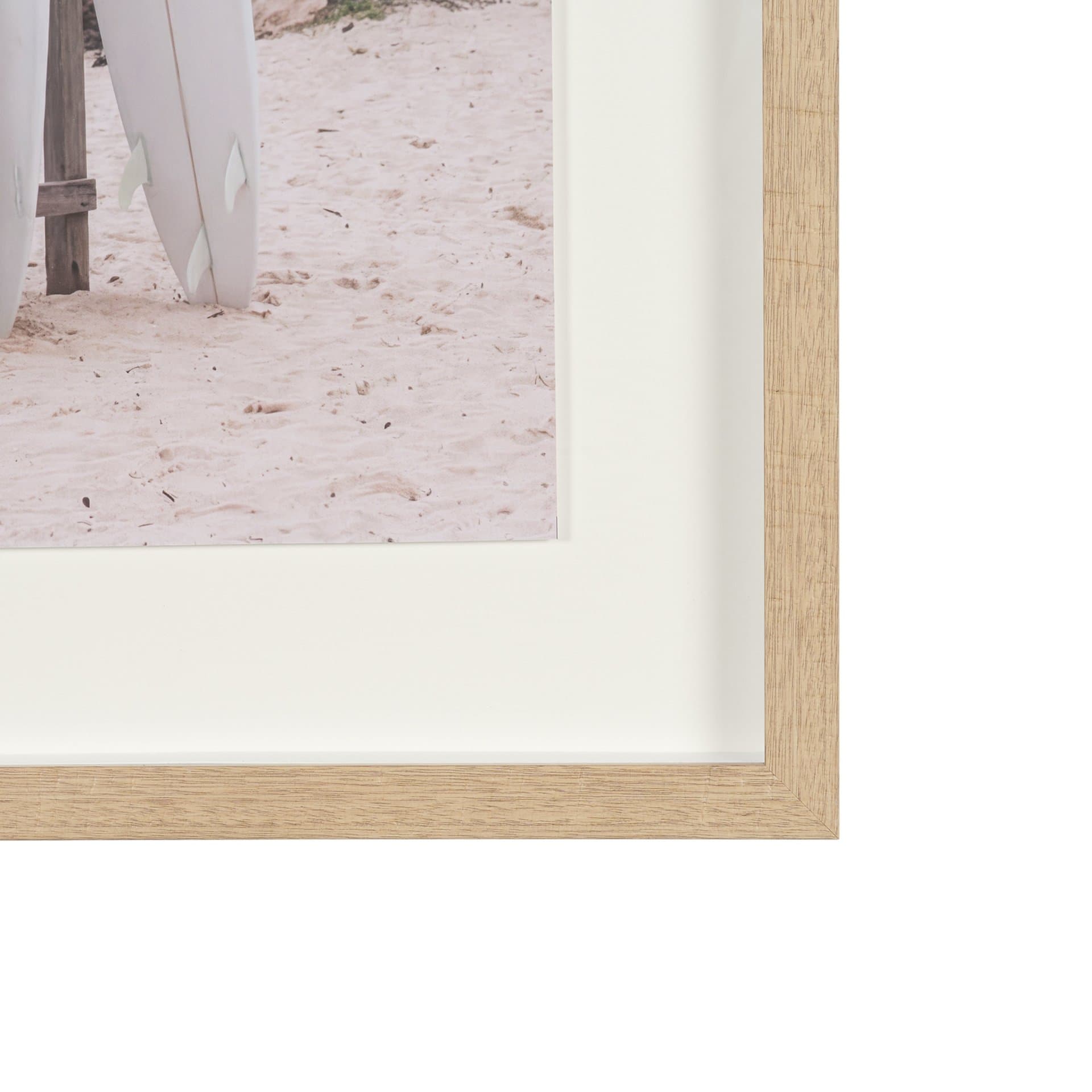 Tropical Surfboards On Beach by Andreas Magnusso Framed Photo Print Matted under Glass — product photograph