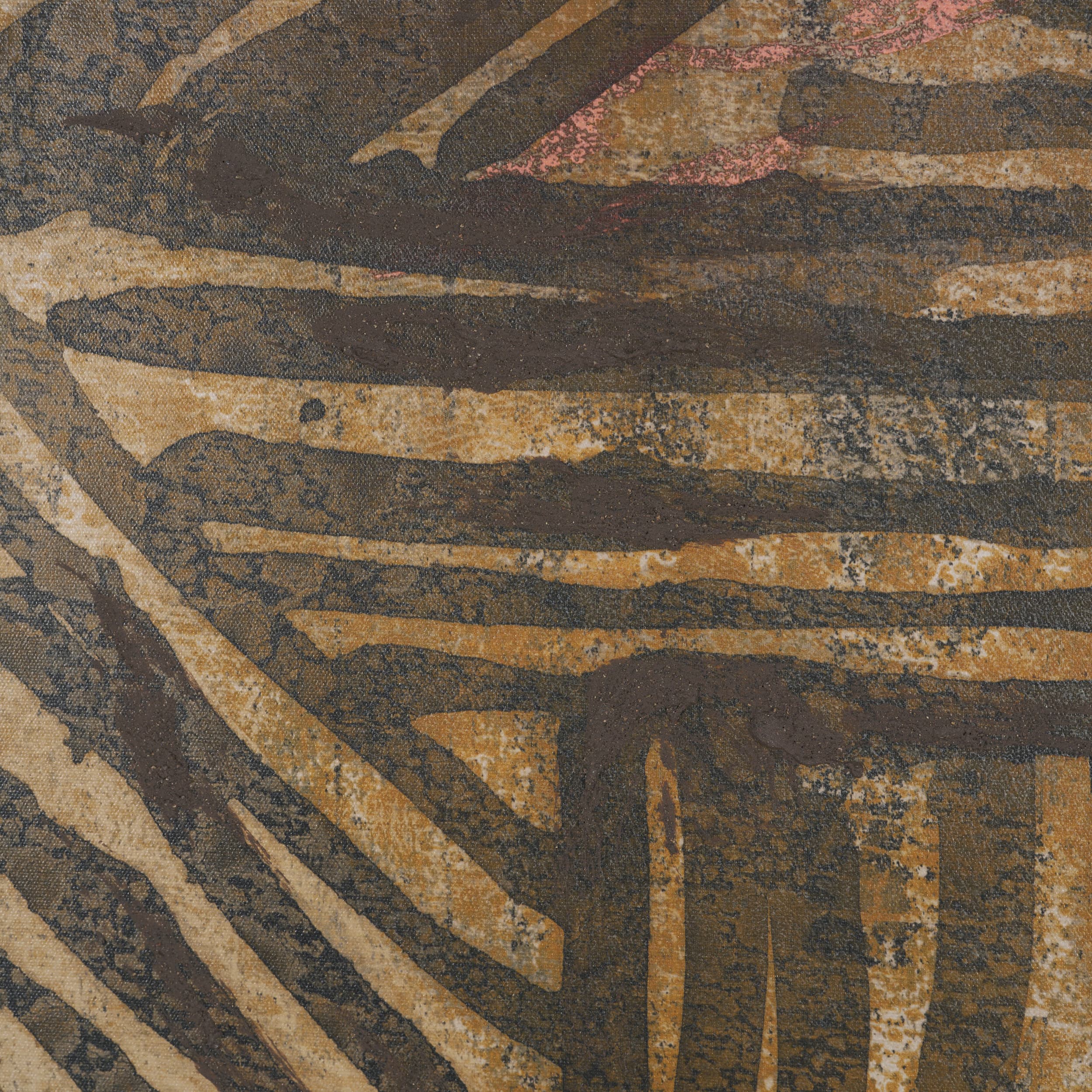 Bronze Geometry II by Mercana Studio Hand-Embellished Textured Framed Canvas Artwork — product photograph