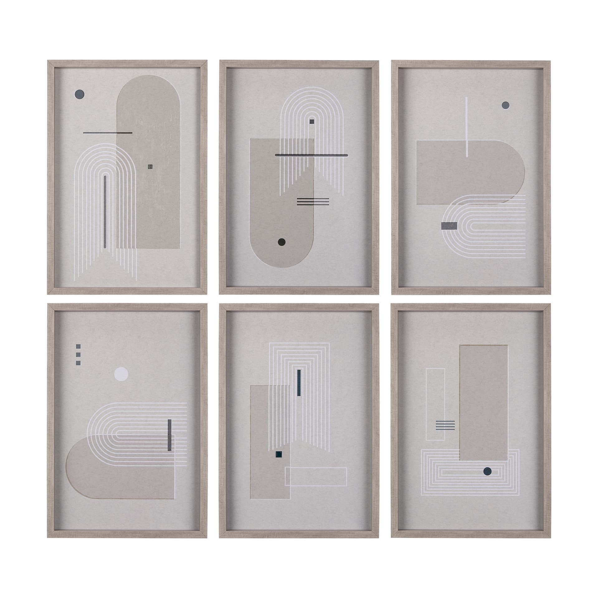 Balance V by Mercana Studio a Hand Embellished Textured Framed Art Print Matted under Glass — product photograph
