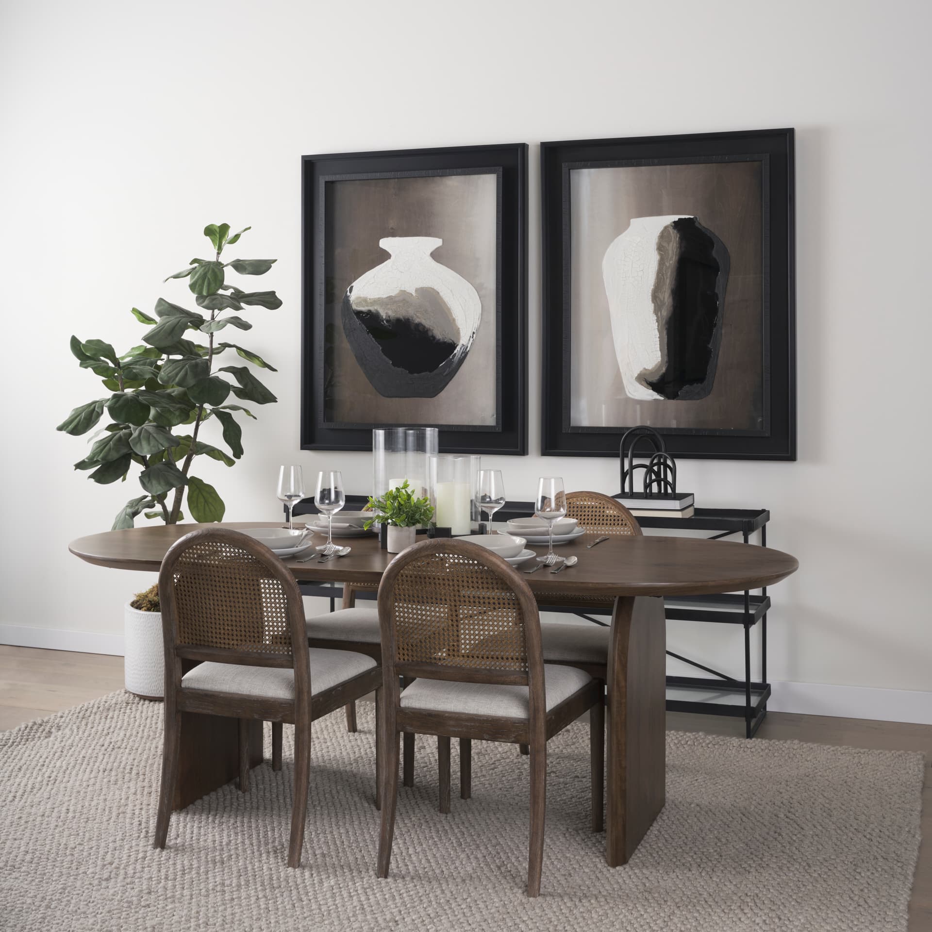 Unearthed Vessel I by Studio M a handmade Original Framed Artwork under Glass — in a styled room