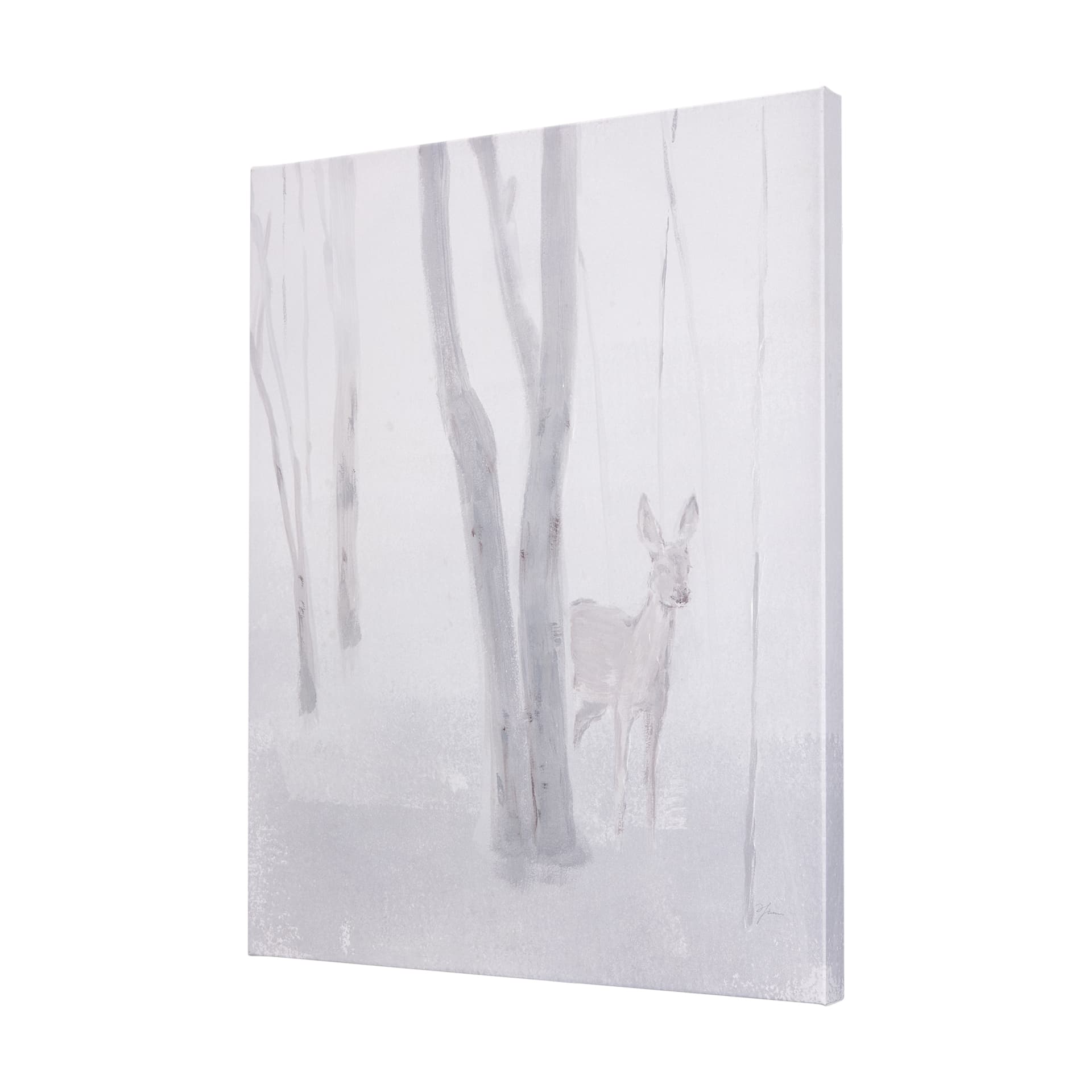 A Winter Day in Forest I by Mercana Studio a Hand Embellished Textured Canvas — product photograph